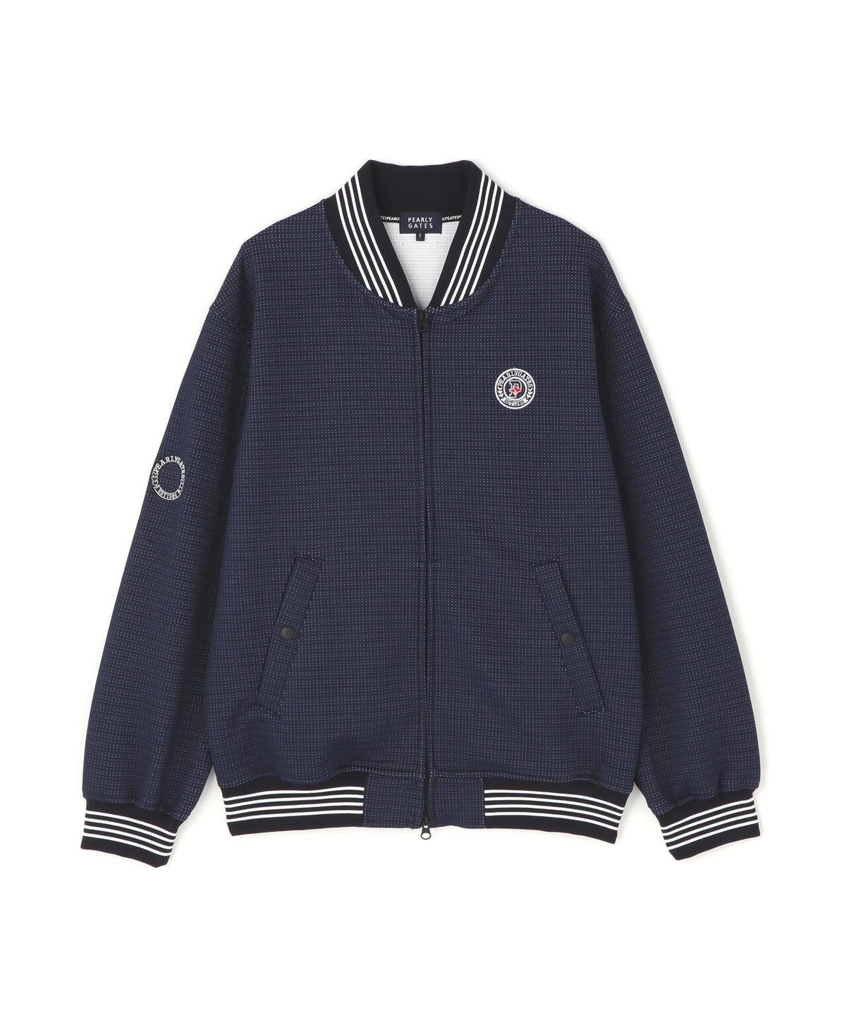 ステッチキルトジャガードカットブルゾン (MENS)