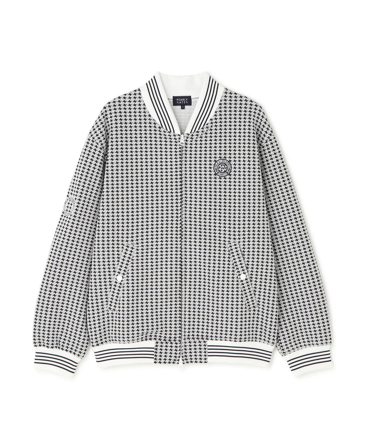 ステッチキルトジャガードカットブルゾン <手裏剣千鳥柄> (MENS)