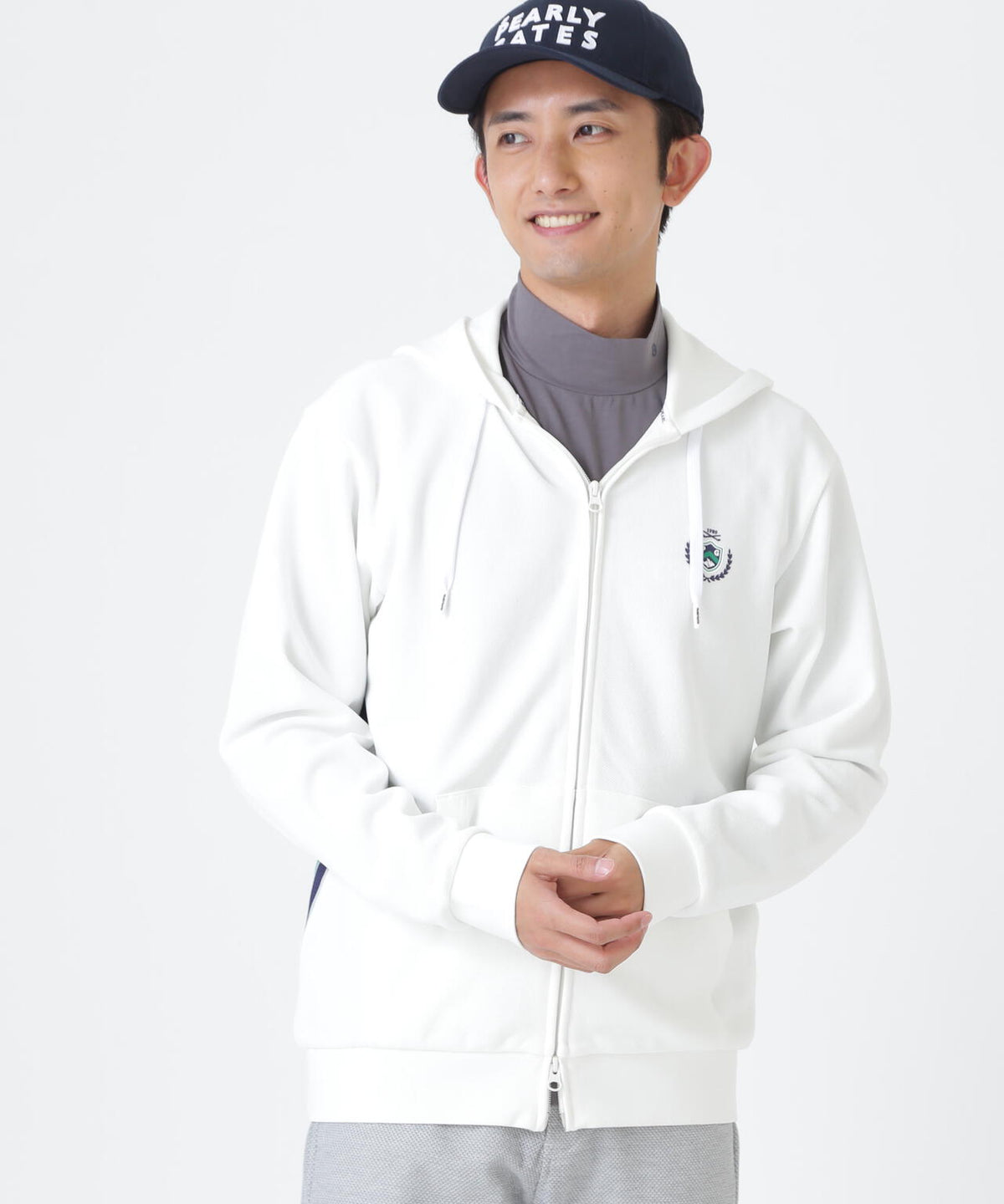 Wハニカムストレッチフルジップフーディ (MENS)