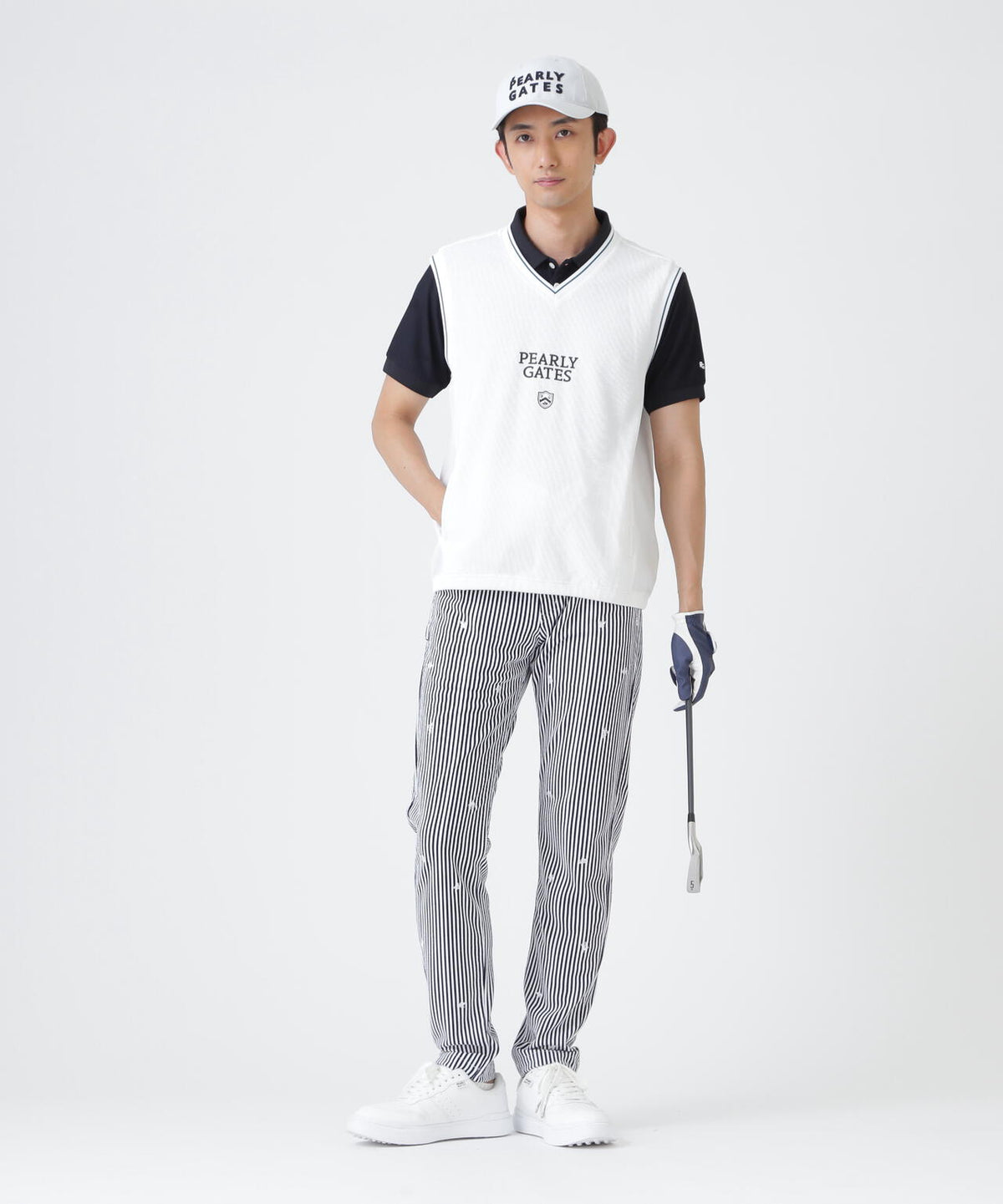 メッシュアンドメッシュVネックベスト (MENS)
