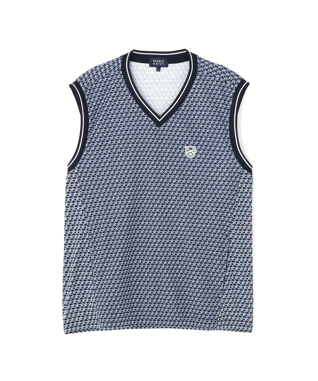 メッシュアンドメッシュVネックベスト <もちうさぎ柄> (MENS)