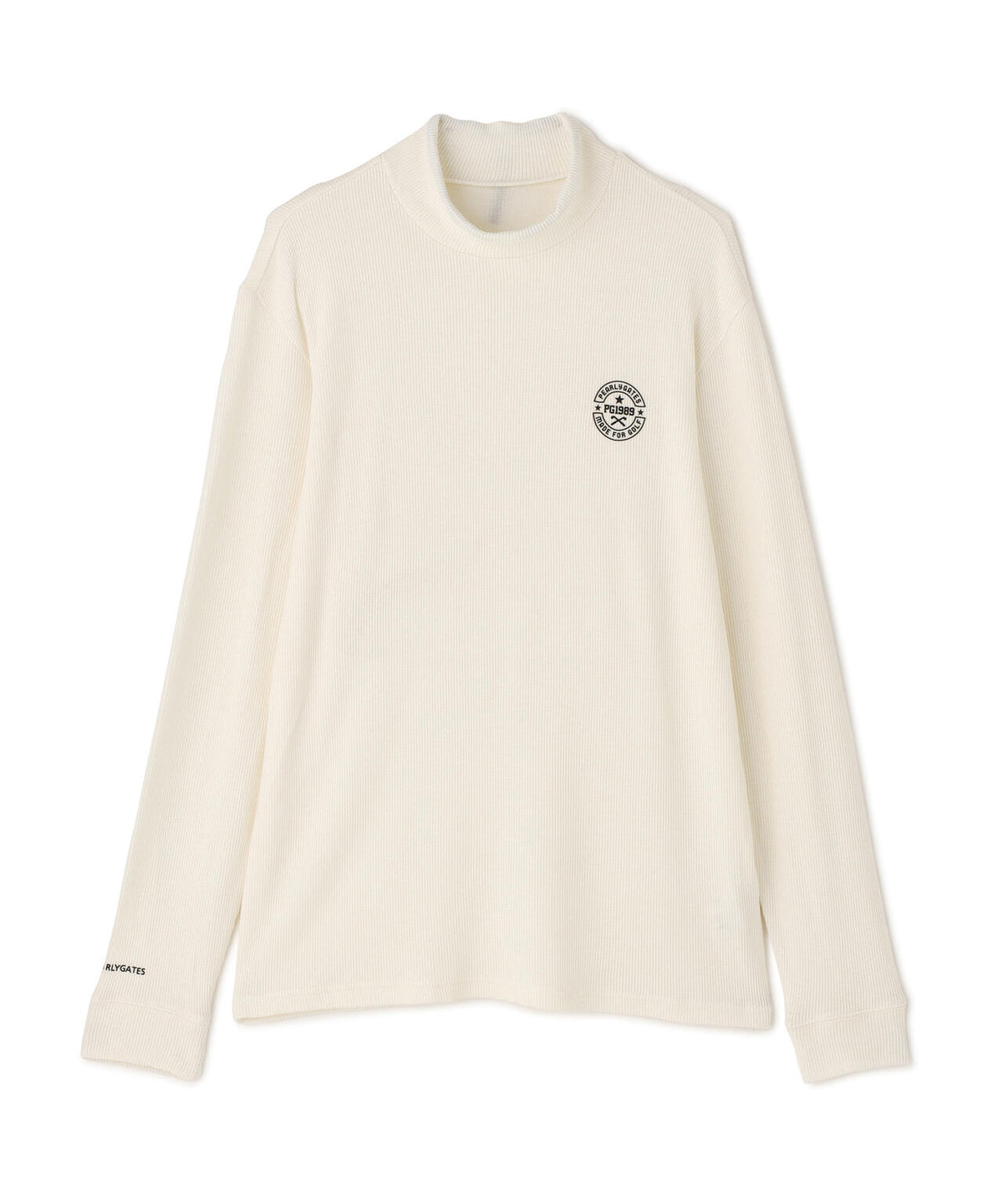 針抜ストレッチセルヒートピーチ長袖ハイネックカットソー (MENS)