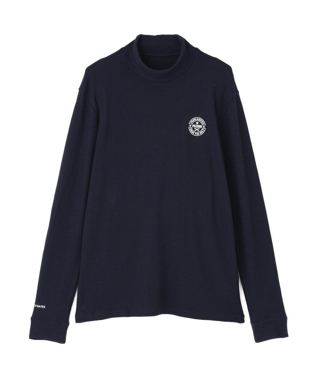 針抜ストレッチセルヒートピーチ長袖ハイネックカットソー (MENS)