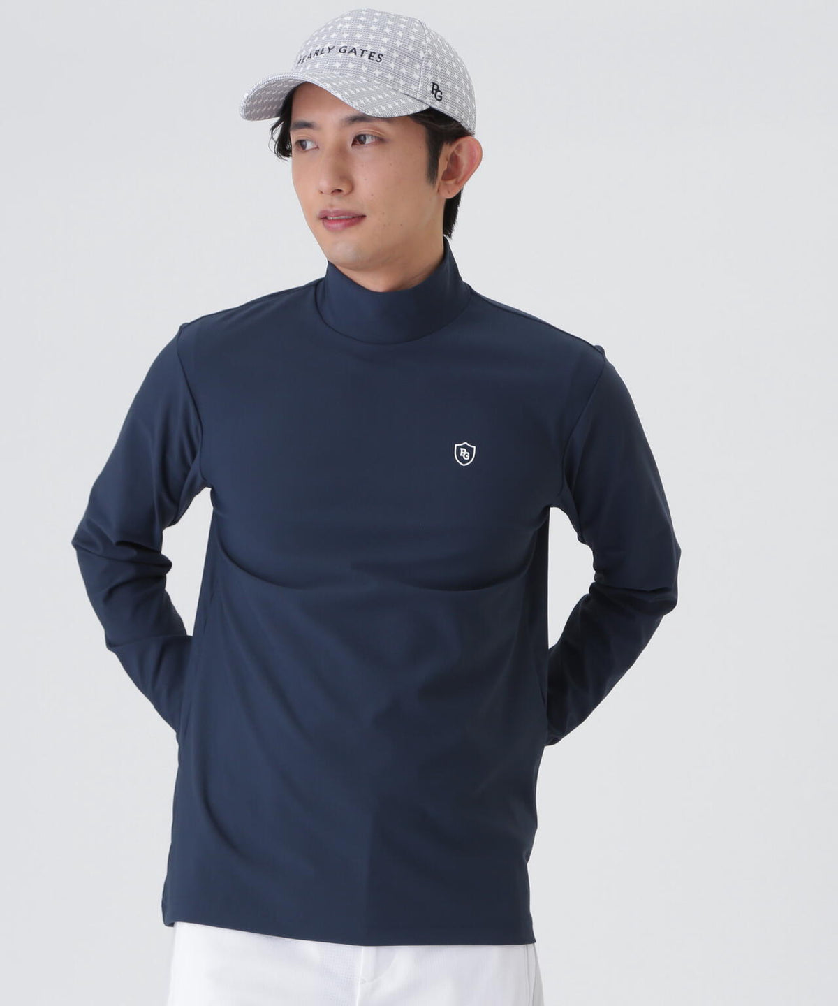 トゥルーボーテトリコットストレッチ長袖ハイネックカットソー (MENS)