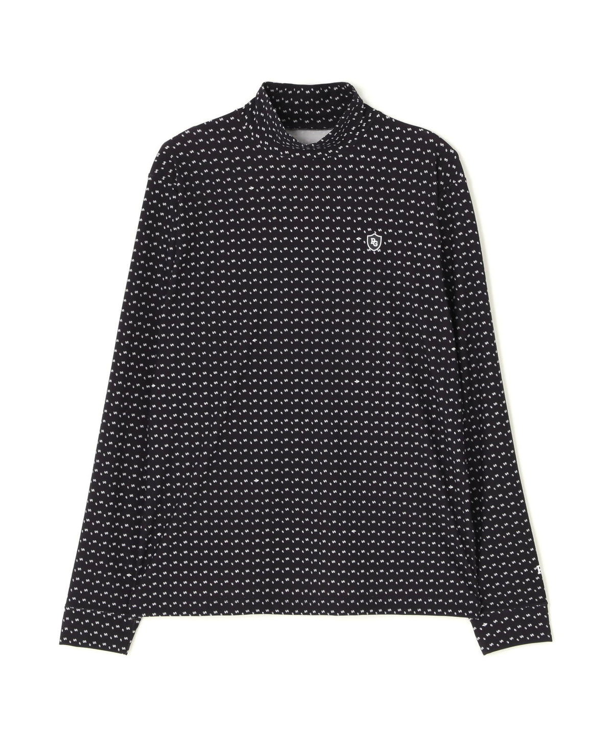 トゥルーボーテトリコットストレッチ長袖ハイネックカットソー <マイクロとびうさPG柄> (MENS)