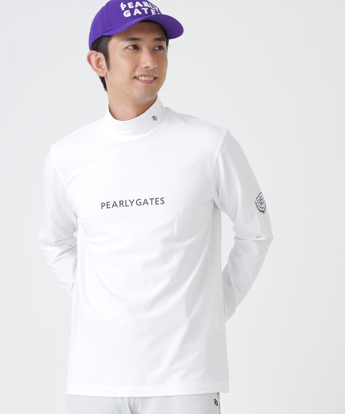 スーピマベア天長袖ハイネックカットソー (MENS)