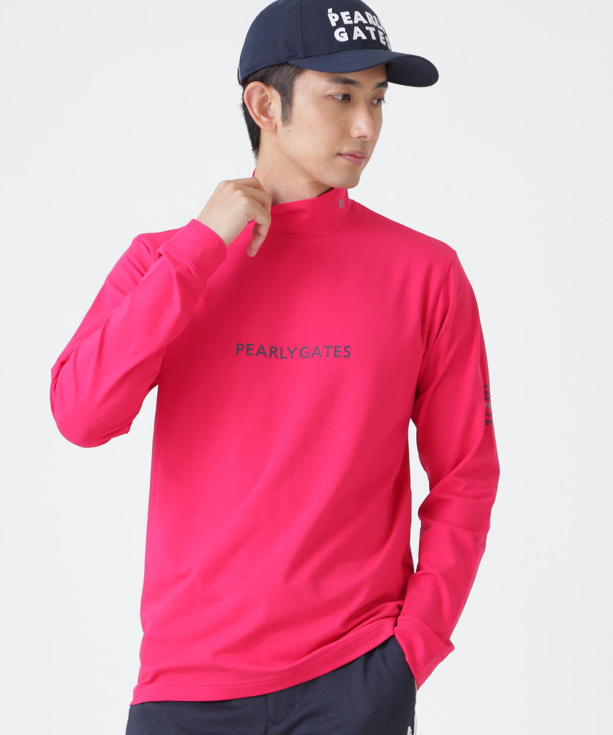 スーピマベア天長袖ハイネックカットソー (MENS)