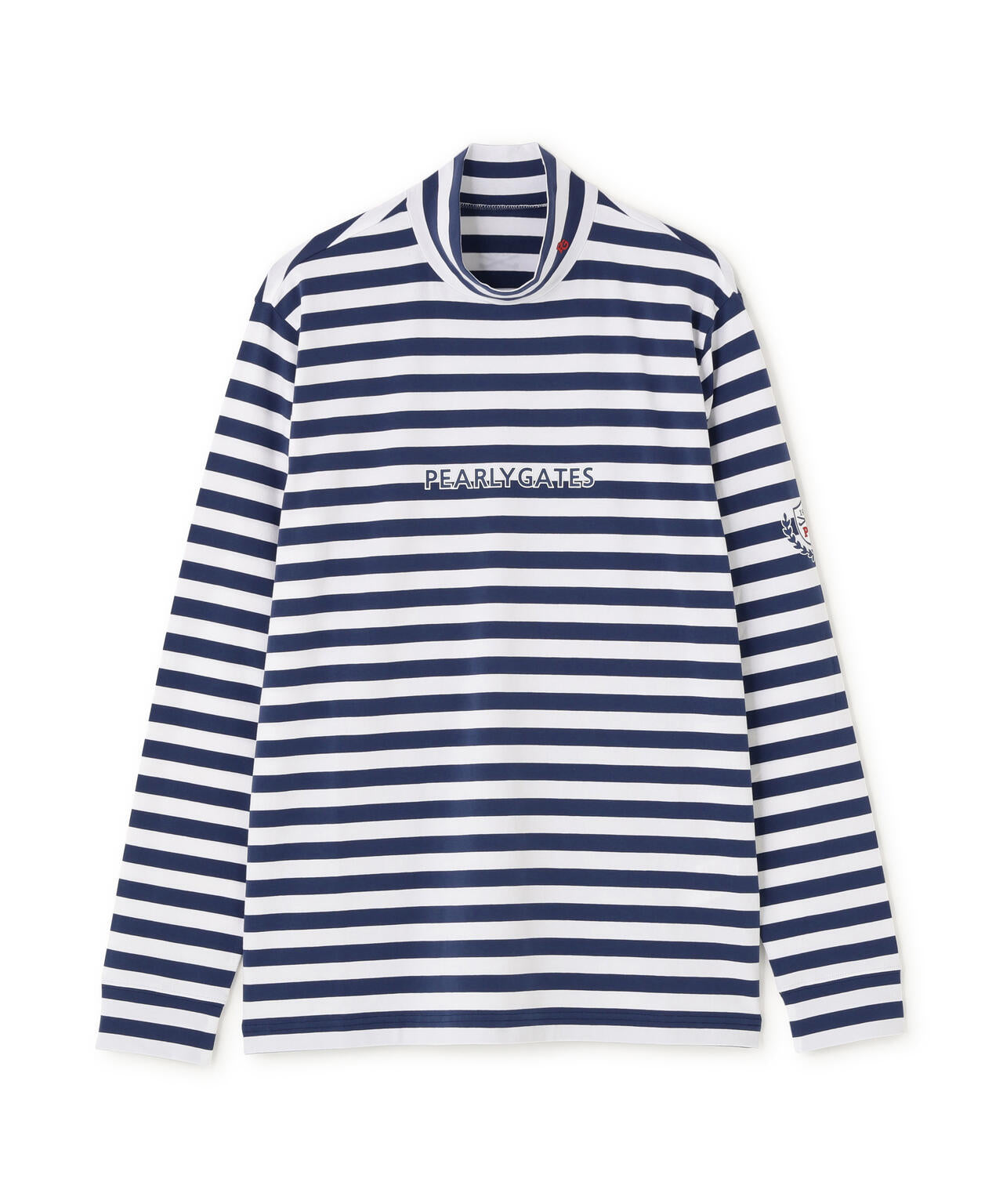 スーピマベア天長袖ハイネックカットソー <ボーダー柄> (MENS)