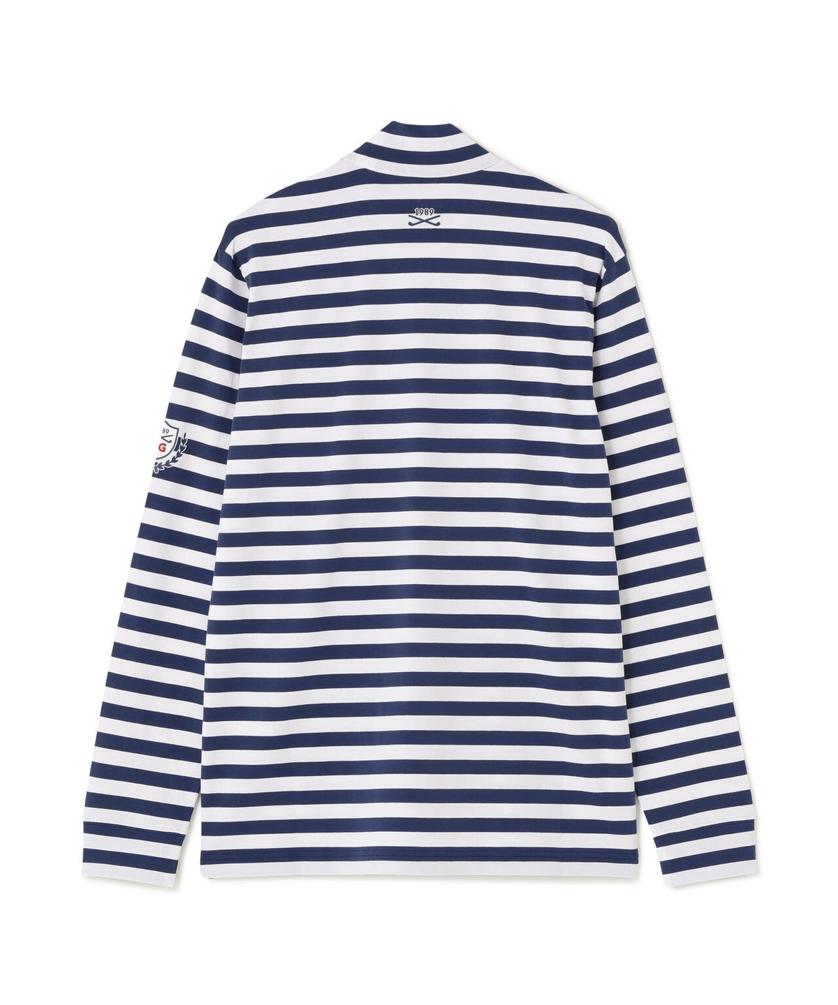 スーピマベア天長袖ハイネックカットソー <ボーダー柄> (MENS)