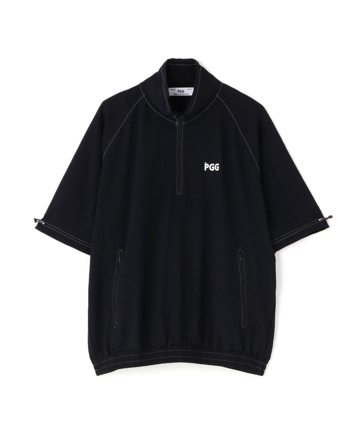 【PGG】【直営店舗&公式オンライン限定】シエスタタフタ半袖ハーフジップカットソー (MENS)