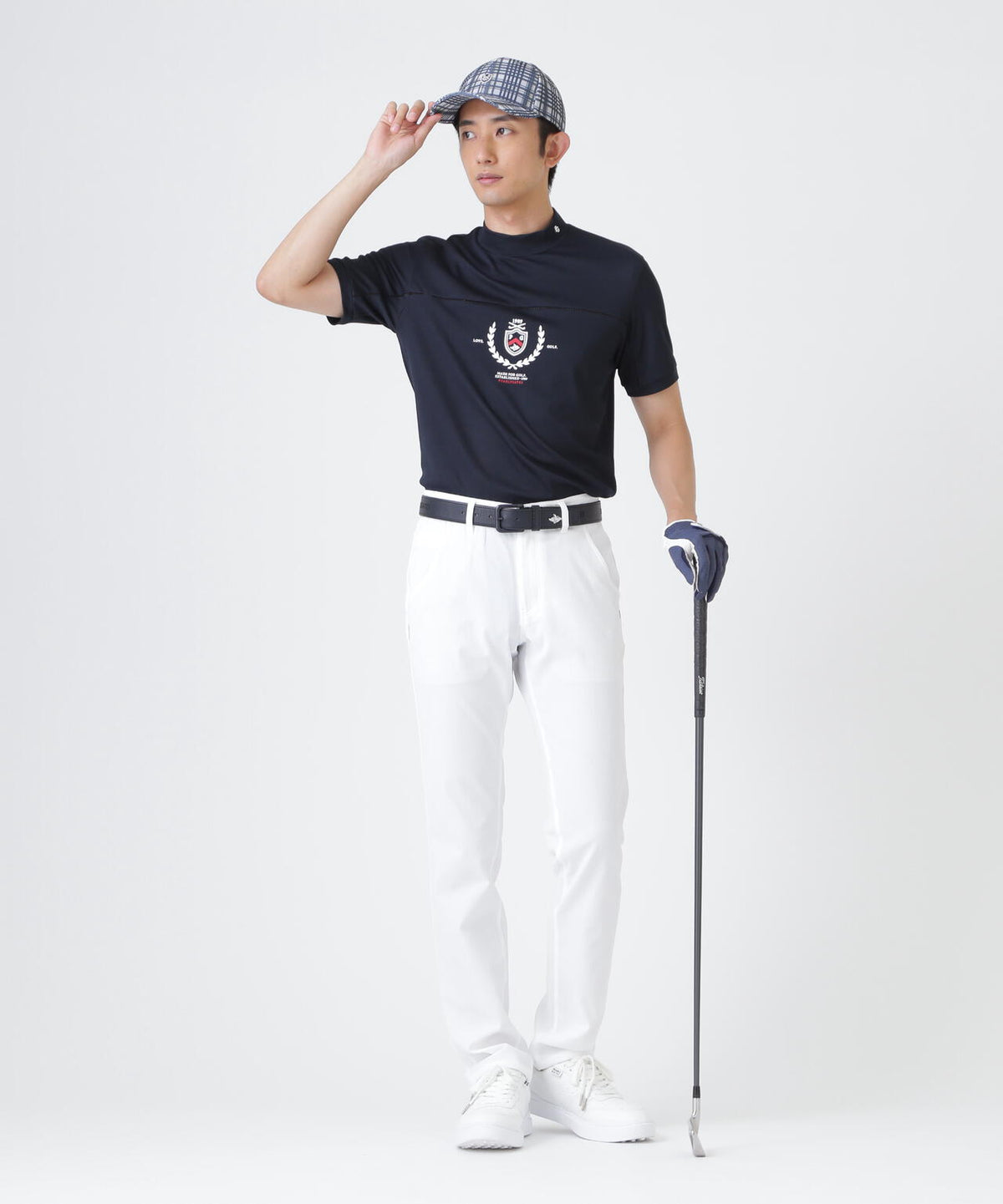 2WAYトリコット半袖ハイネックカットソー (MENS)