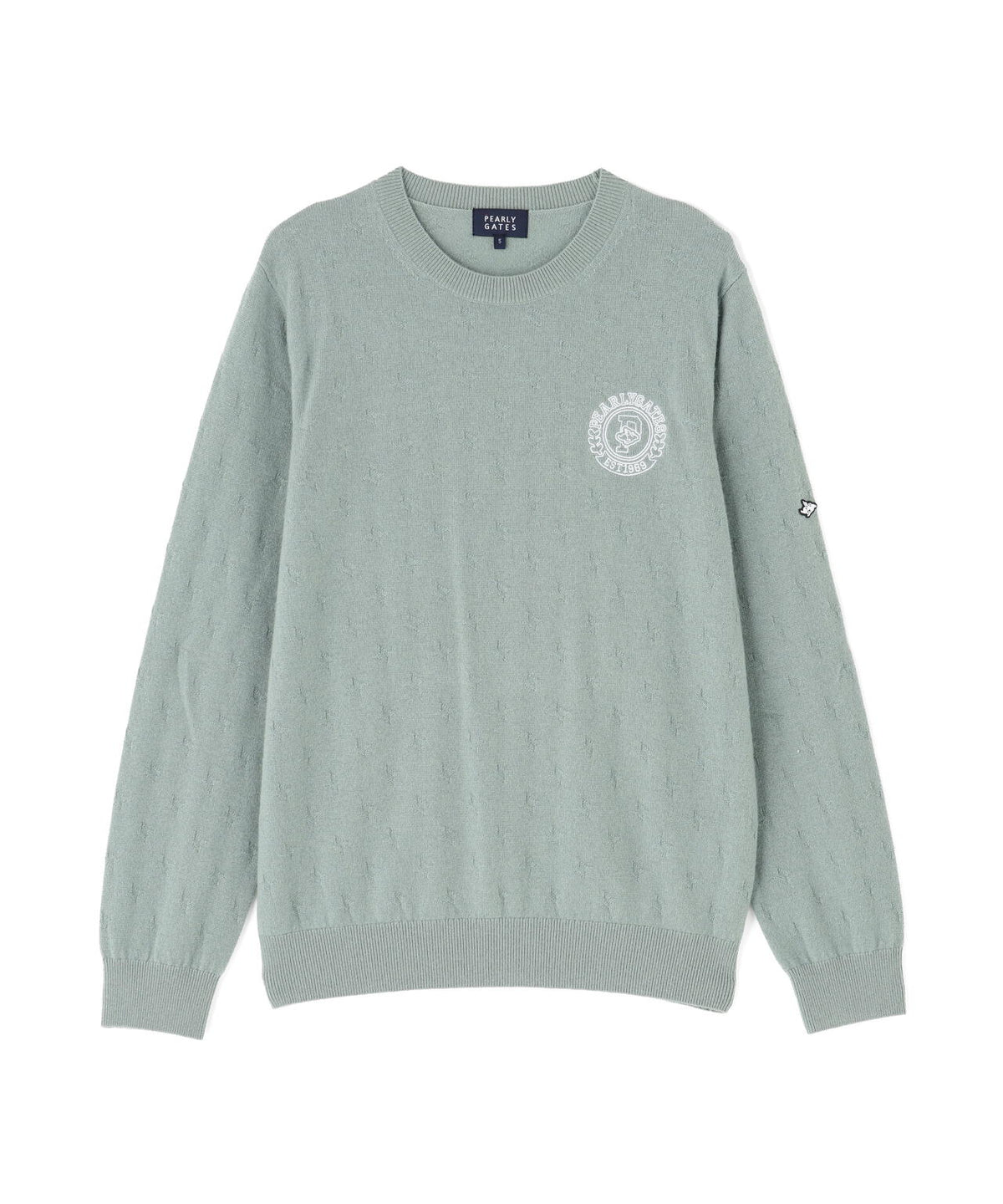 カシミヤ12G天竺クルーネックニットプルオーバー (MENS)