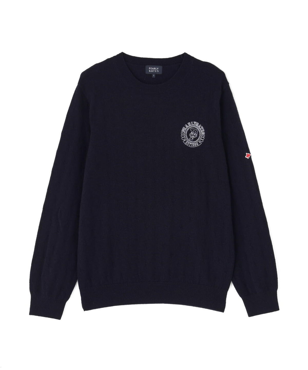 カシミヤ12G天竺クルーネックニットプルオーバー (MENS)