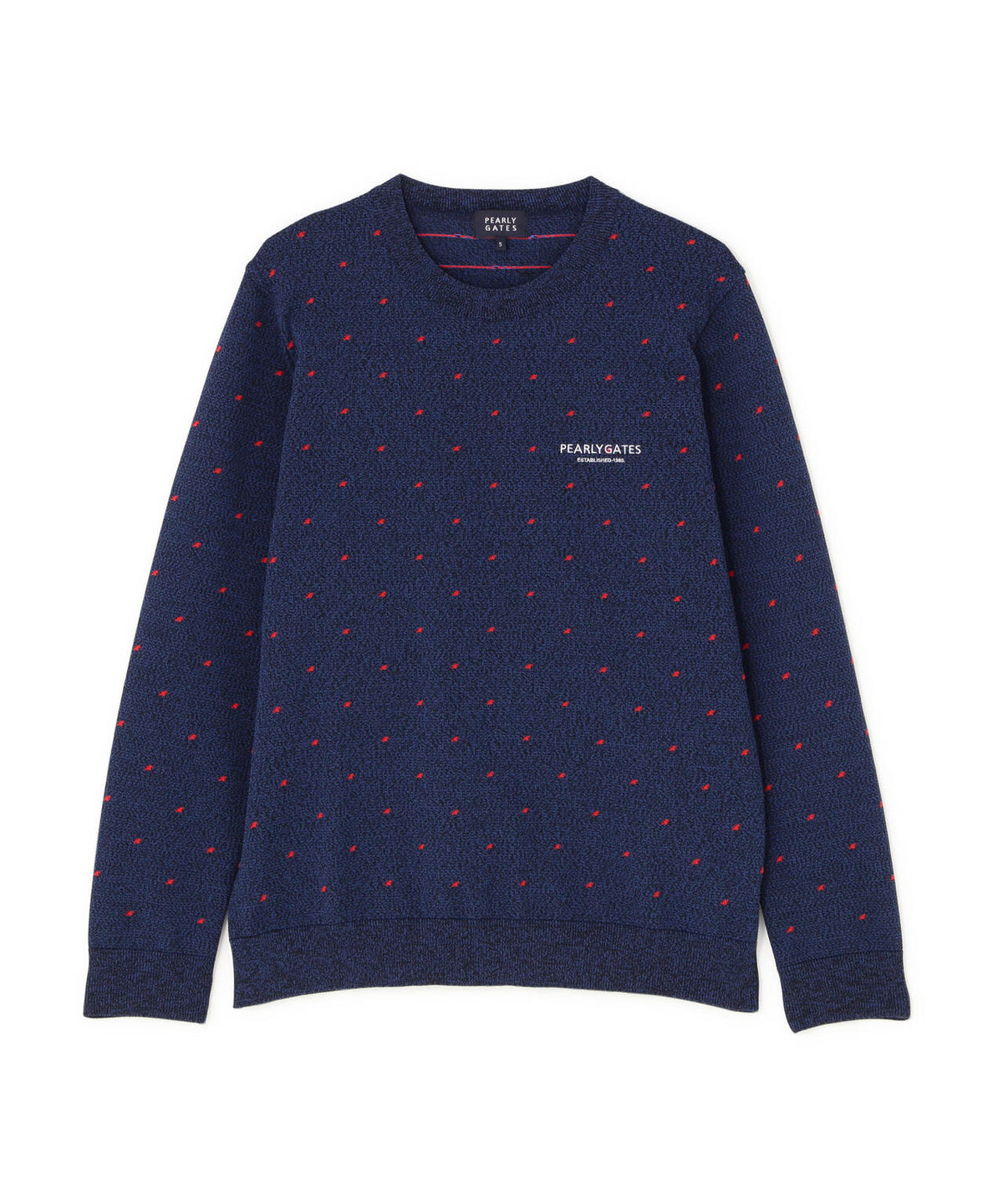 14G地柄クルーネックニットプルオーバー (MENS)