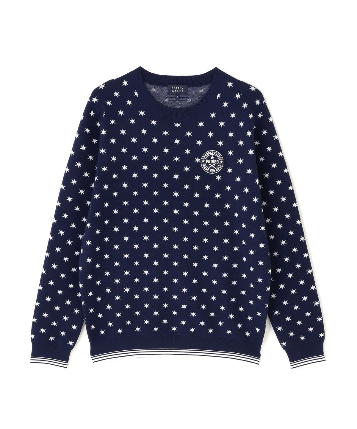 HGストレッチカシミヤクルーネックニットプルオーバー <星柄> (MENS)
