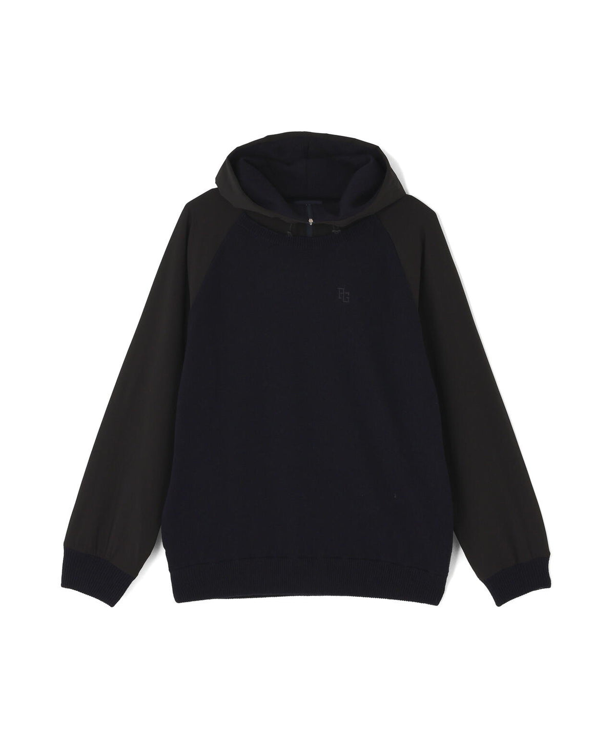 合繊ドッキングニットフーディプルオーバー (MENS)