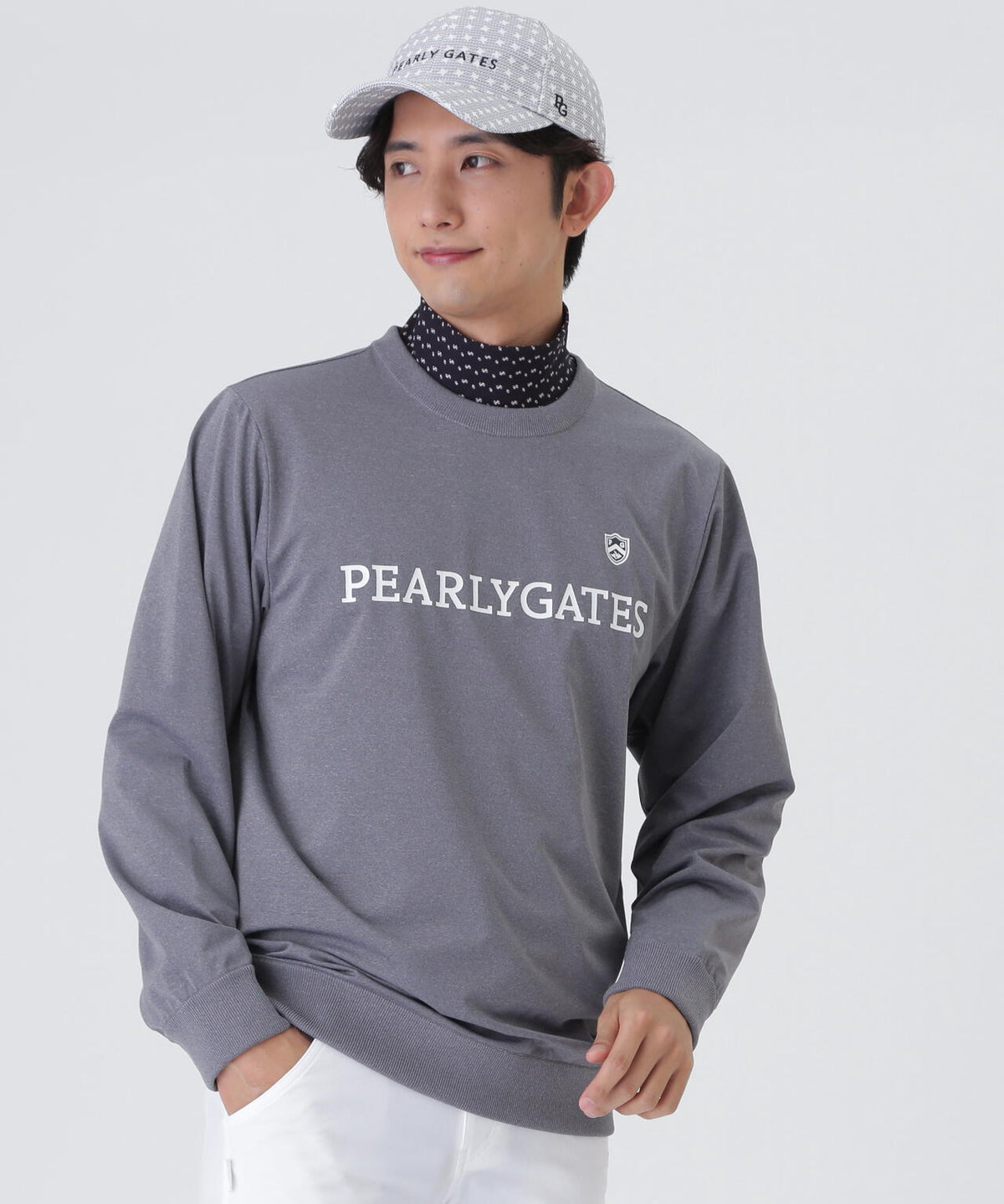 Pyヤーンベア天竺クルーネックニットプルオーバー (MENS)