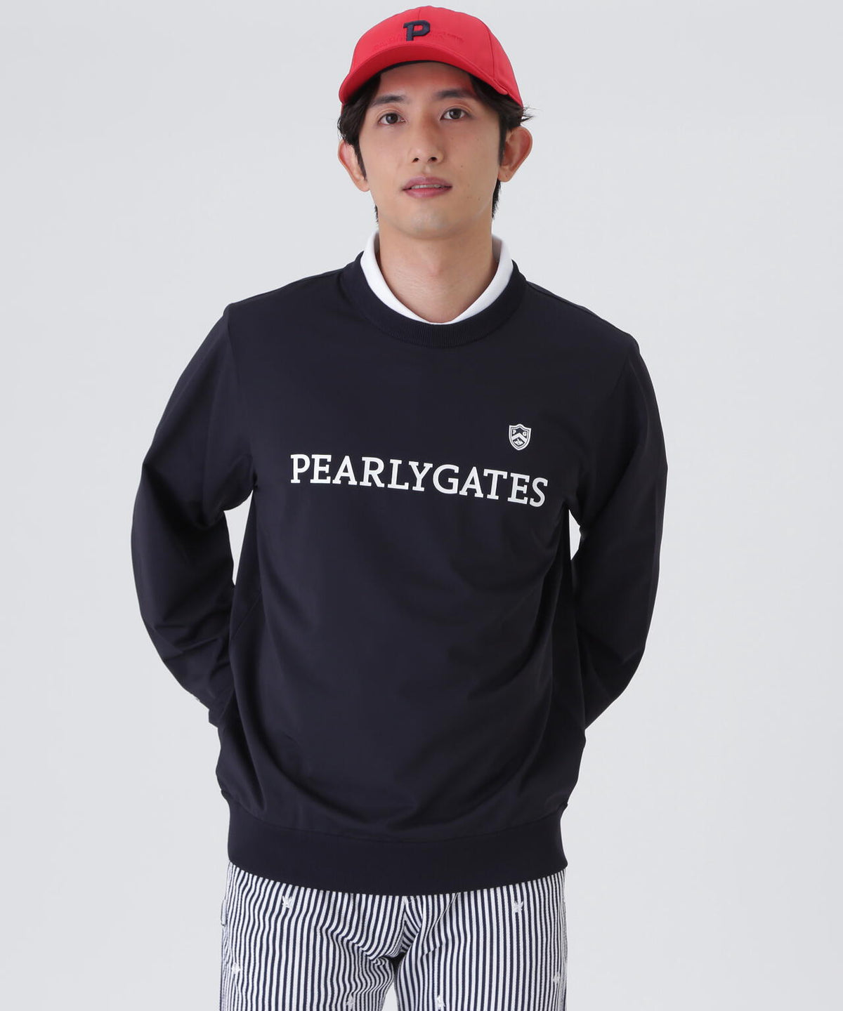 Pyヤーンベア天竺クルーネックニットプルオーバー (MENS)