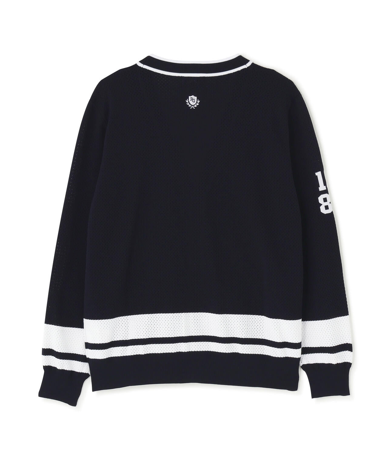 12GVネックニットカーディガン <メッシュ柄> (MENS)