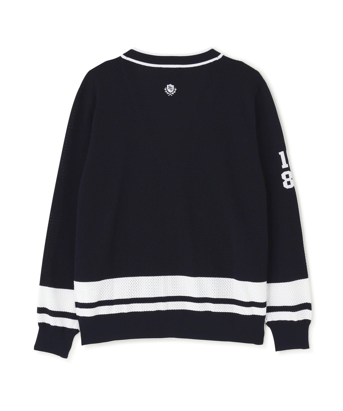 12GVネックニットカーディガン <メッシュ柄> (MENS)