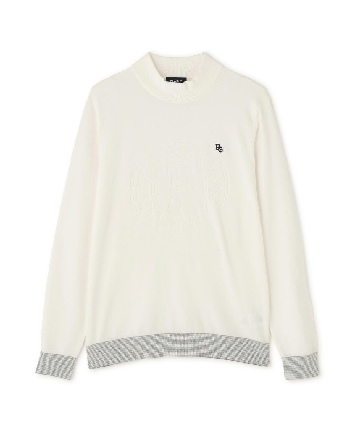 14G天竺カシミヤタッチモックネックニットプルオーバー (MENS)