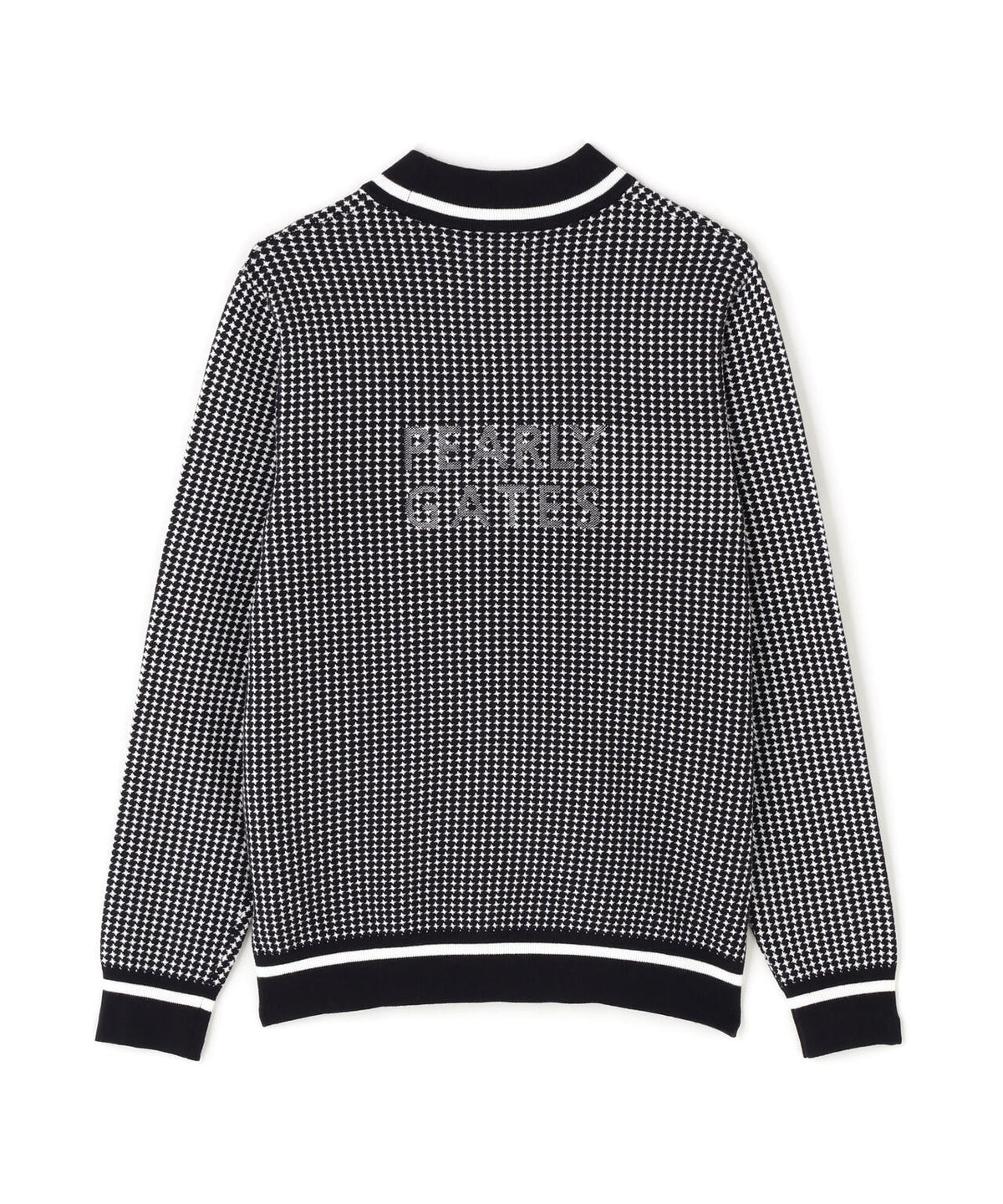14G天竺カシミヤタッチモックネックニットプルオーバー <手裏剣千鳥> (MENS)