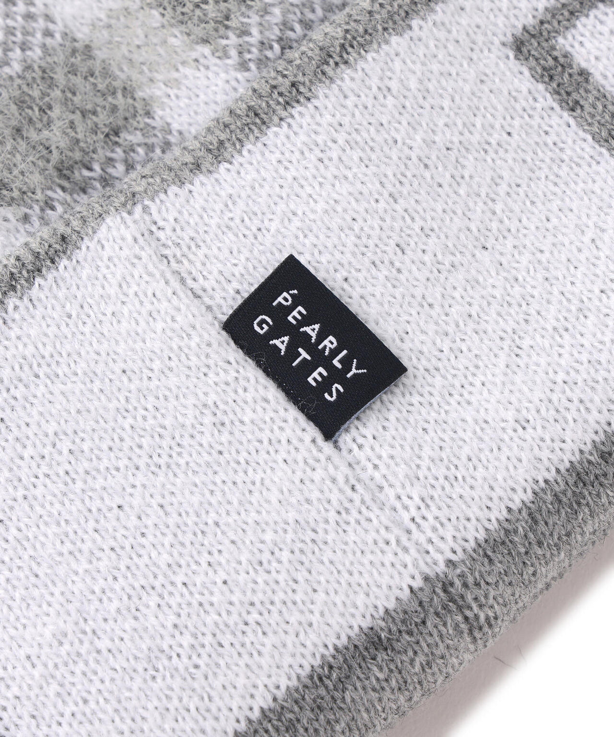 タータンチェック柄梵天付きニットワッチ (UNISEX)