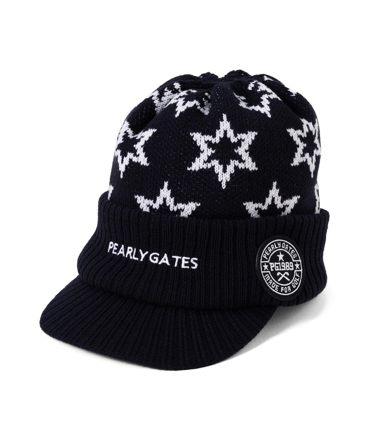 つば付きニットワッチ <キラ星柄> (UNISEX)