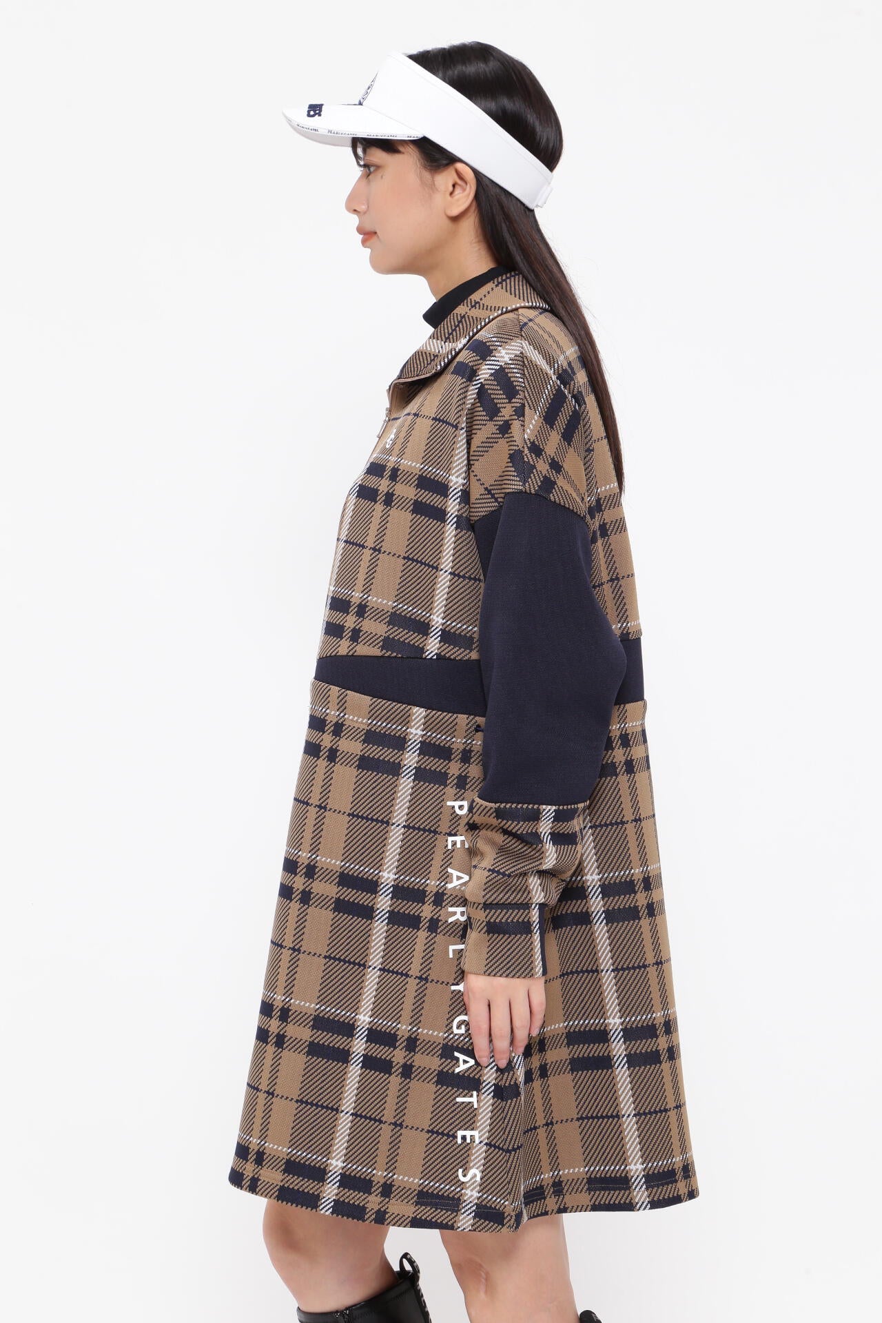 Wジャガード ワンピース <CHECKシリーズ>
