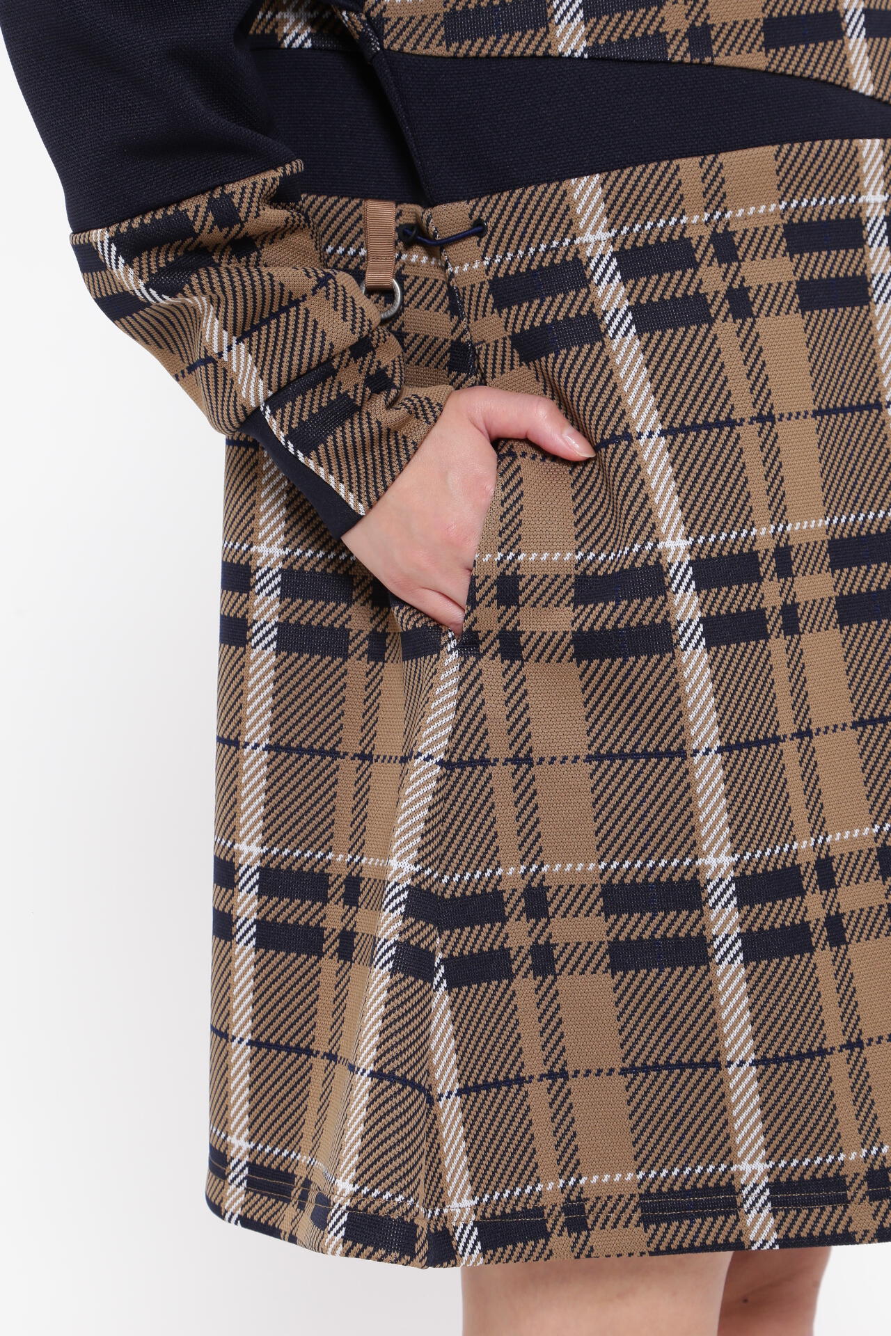 Wジャガード ワンピース <CHECKシリーズ>