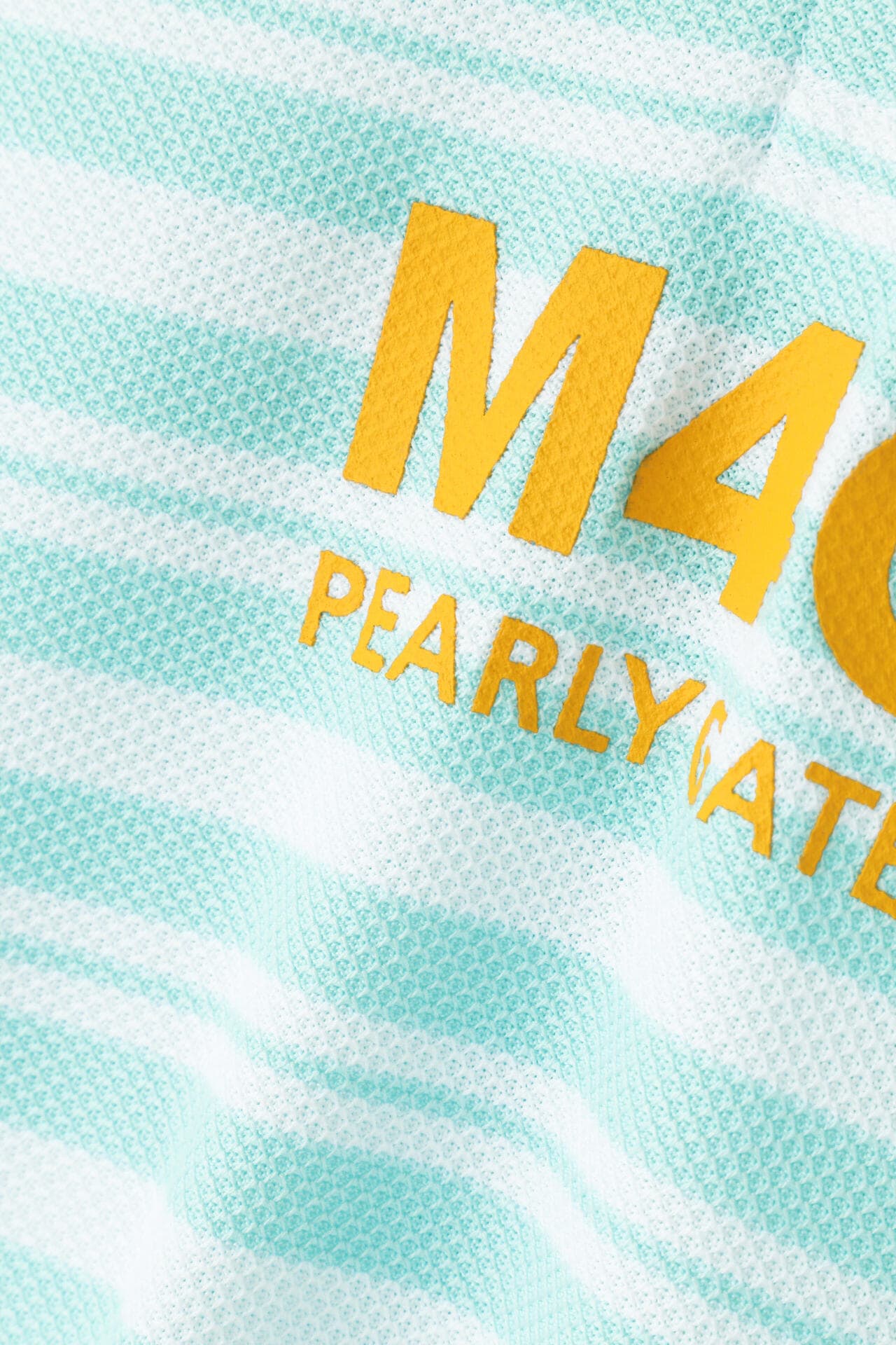 裏使いハニカムボーダー 半袖ポロワンピース