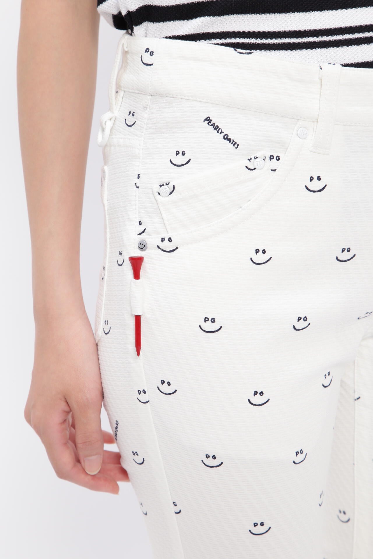 アートピケ ストレッチ 5ポケットパンツ <PG SMILE柄>