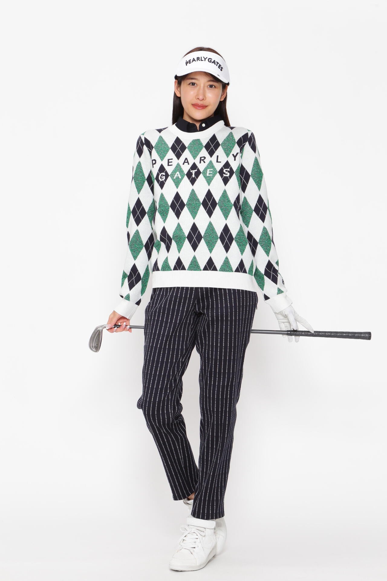 強ストレッチ パンツ <PGロゴストライプ>