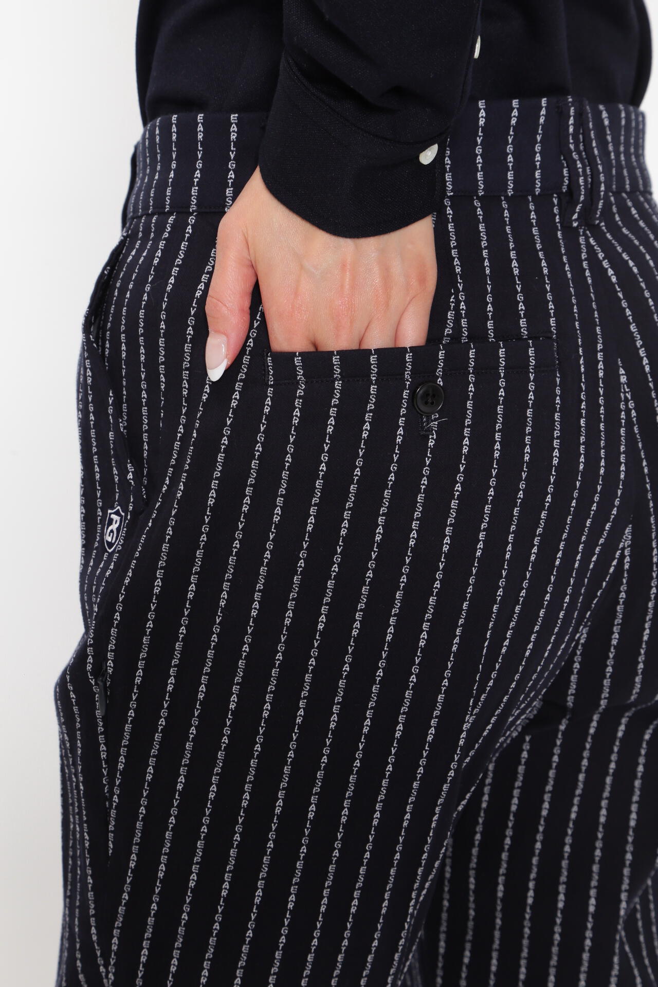 強ストレッチ パンツ <PGロゴストライプ>