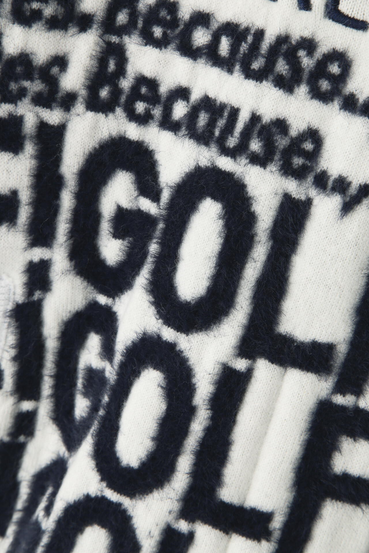 GOLF柄ジャガード ニットスカート <GOLFロゴ>