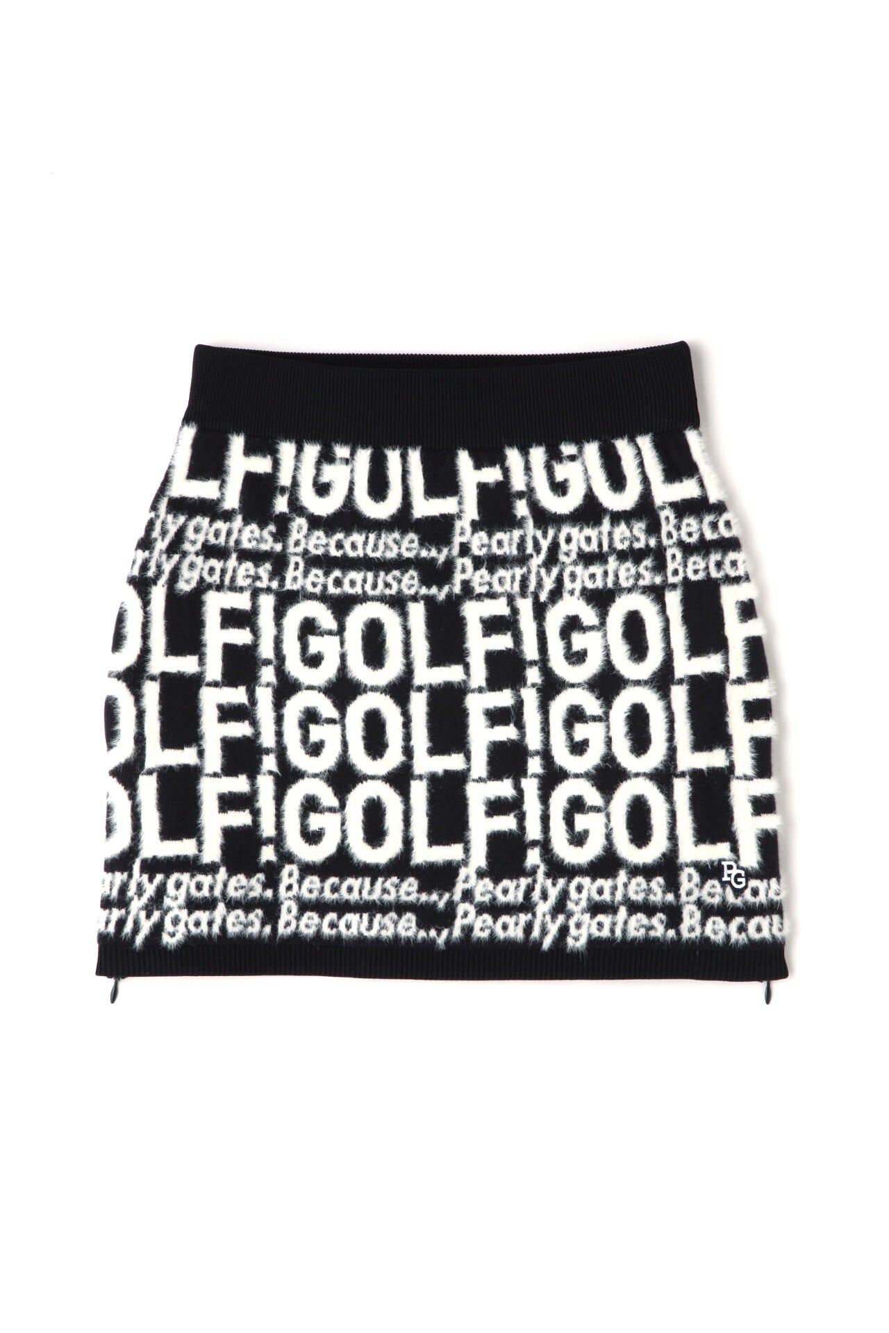 GOLF柄ジャガード ニットスカート <GOLFロゴ>