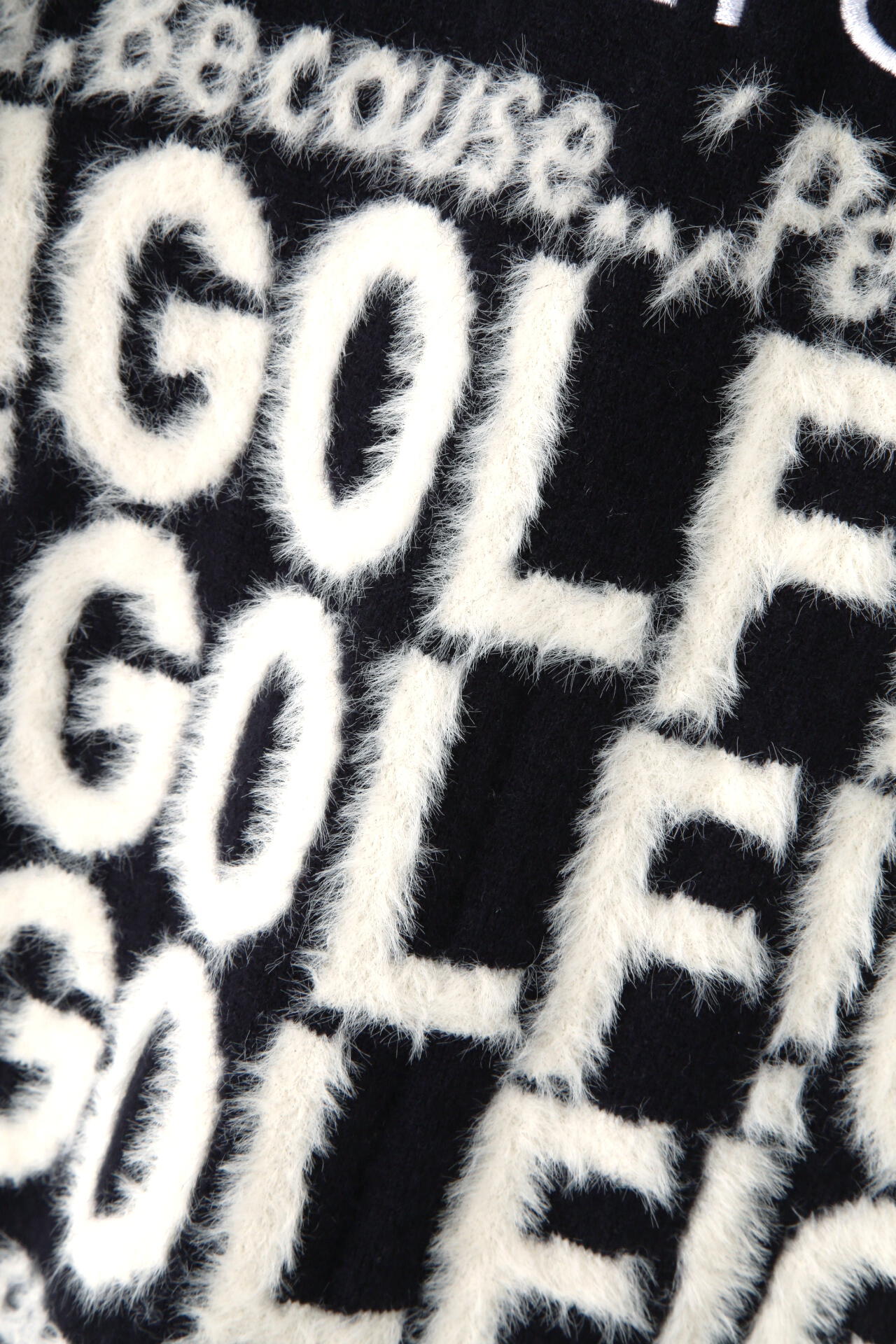 GOLF柄ジャガード ニットスカート <GOLFロゴ>