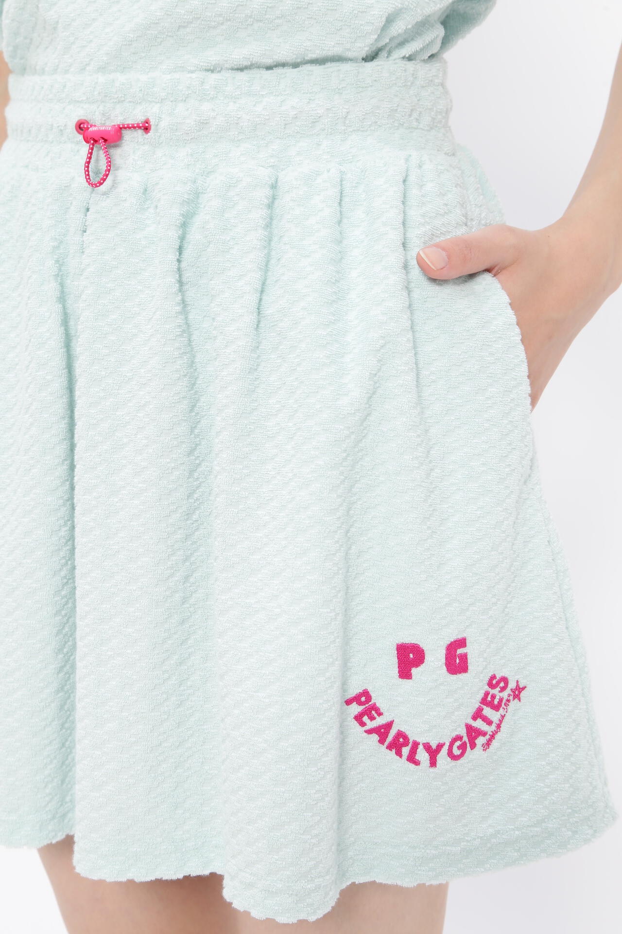 パイルジャガード ギャザースカート <PG SMILEモチーフ>