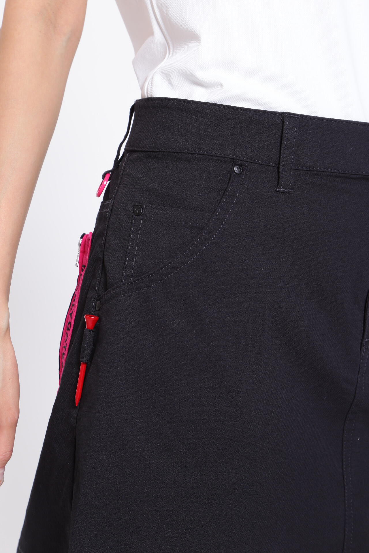 C/Peドライストレッチドビーカルゼ 5ポケットスカート <Pink with BLACK>