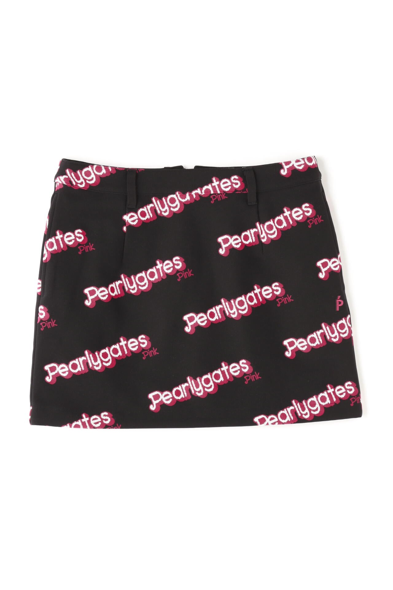 ポリエステルストレッチロゴジャガード スカート <Pink with BLACK>