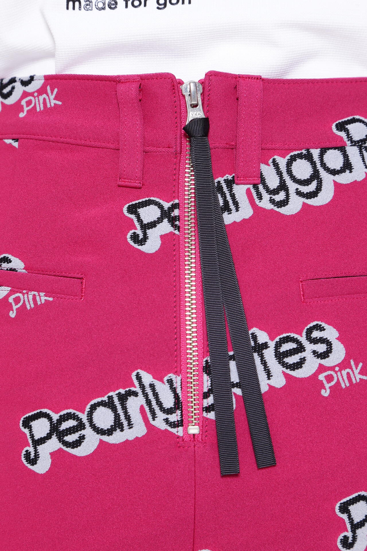 ポリエステルストレッチロゴジャガード スカート <Pink with BLACK>