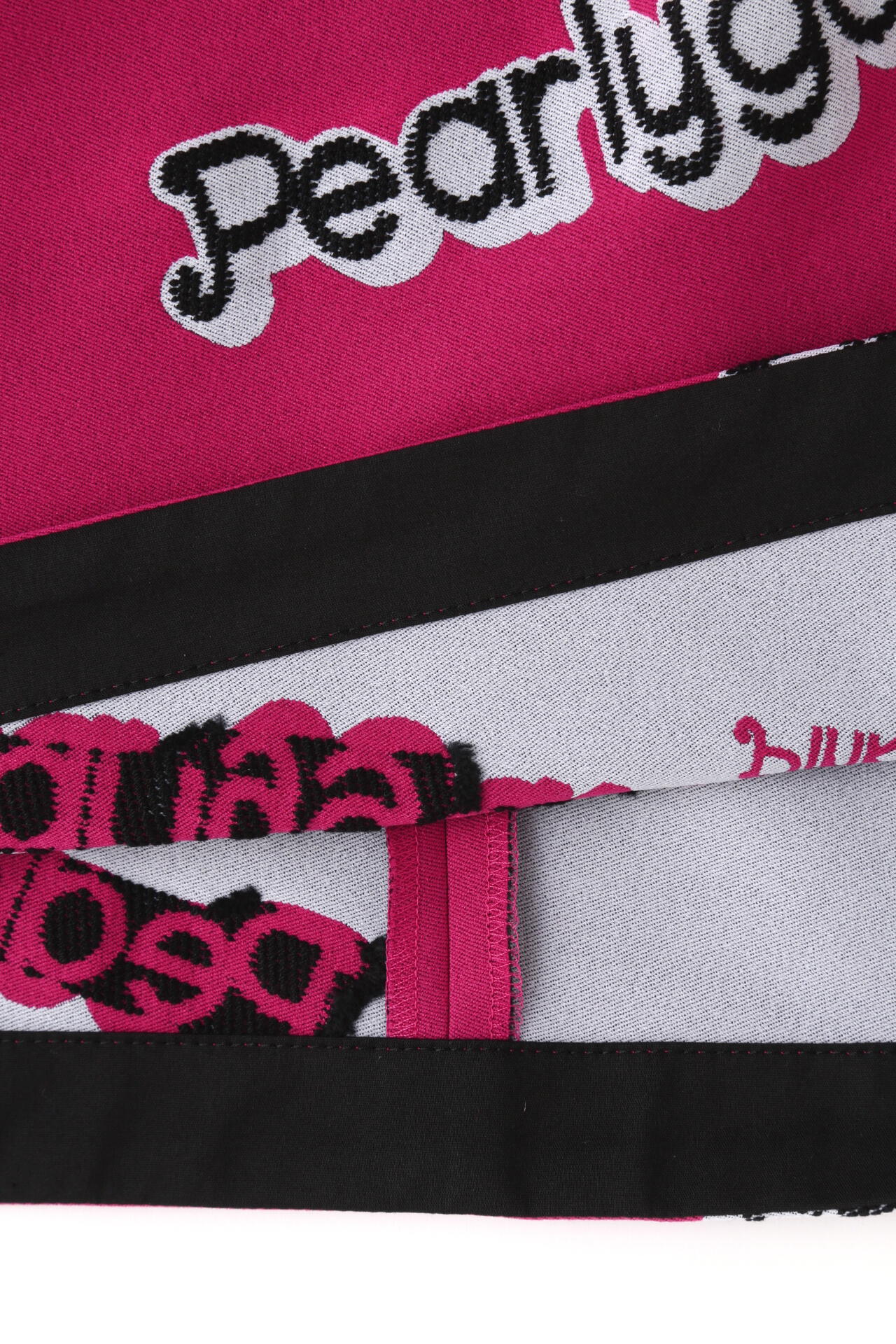 ポリエステルストレッチロゴジャガード スカート <Pink with BLACK>