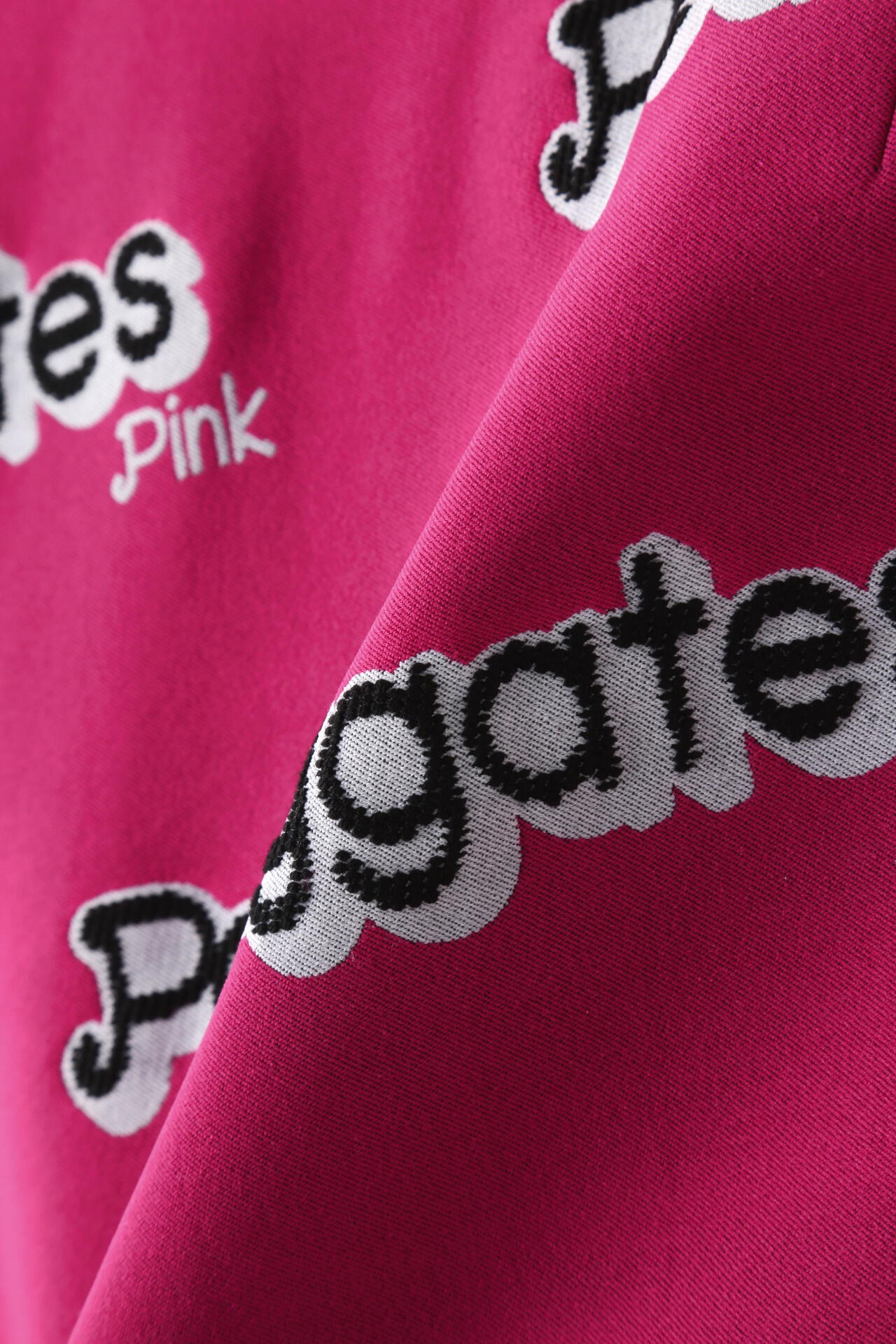 ポリエステルストレッチロゴジャガード スカート <Pink with BLACK>