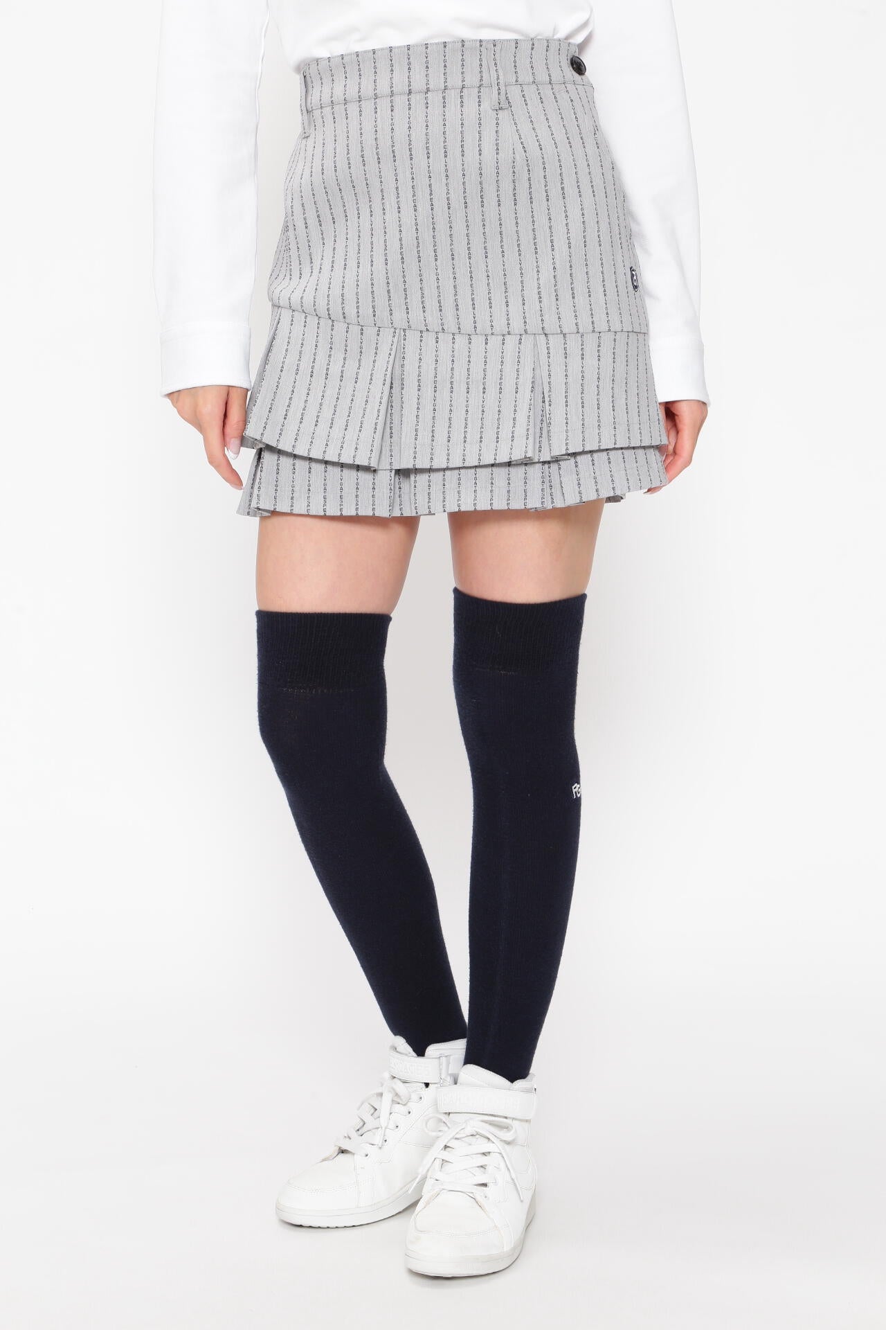 強ストレッチ スカート <PGロゴストライプ>