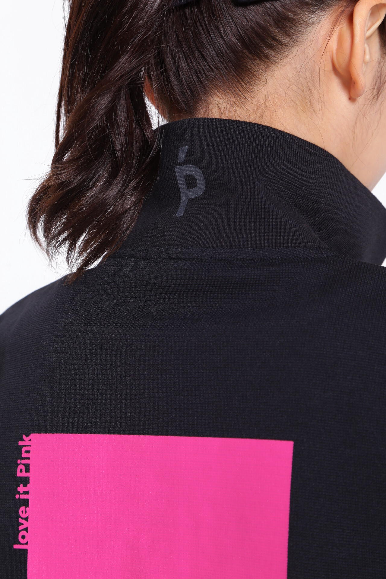 ストレッチカノコ 半袖ポロシャツ <Pink with BLACK>