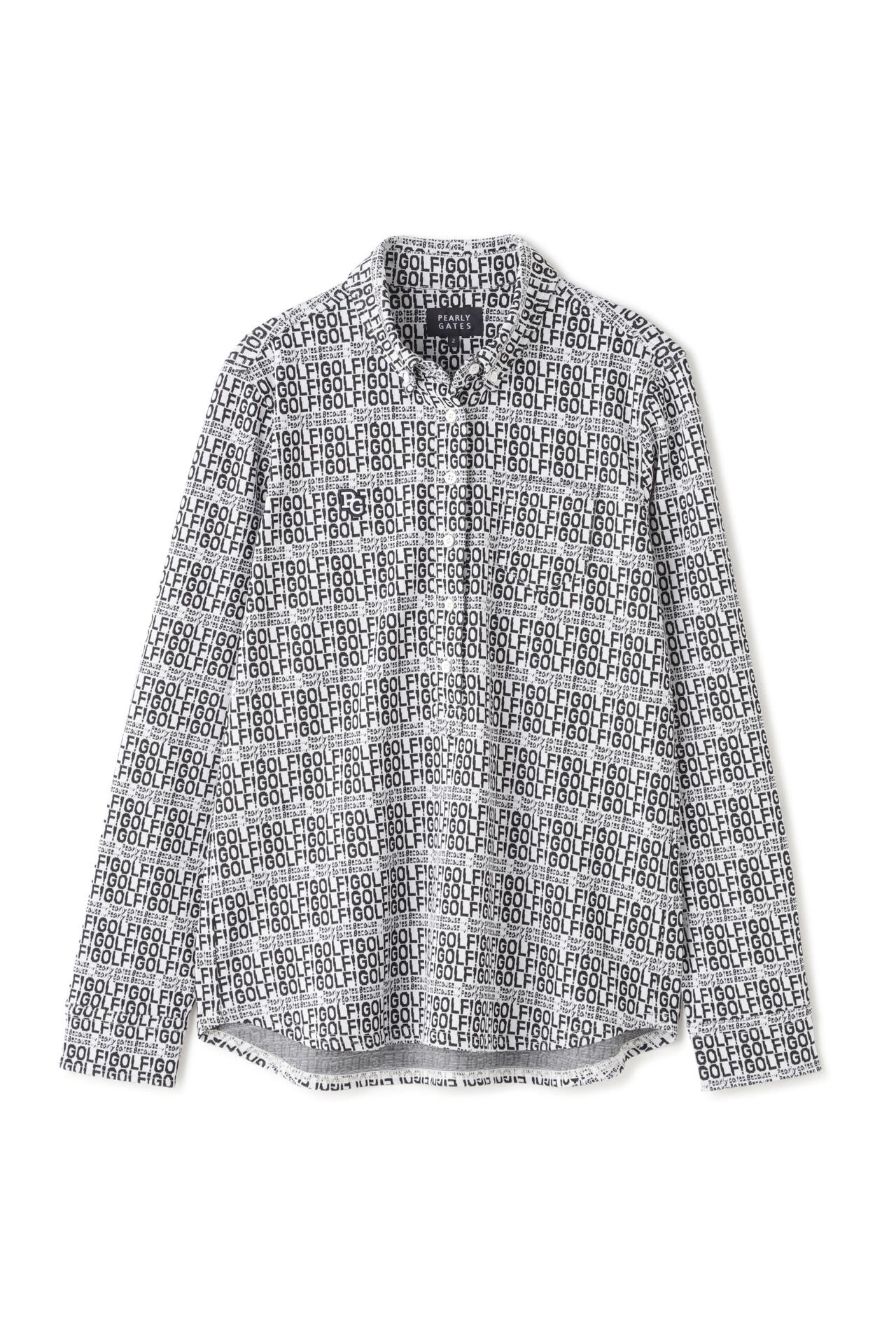 コットンポリエステルストレッチ Wジャガード 長袖ボタンダウンカットソカットソープルオーバー <マルチチェック>