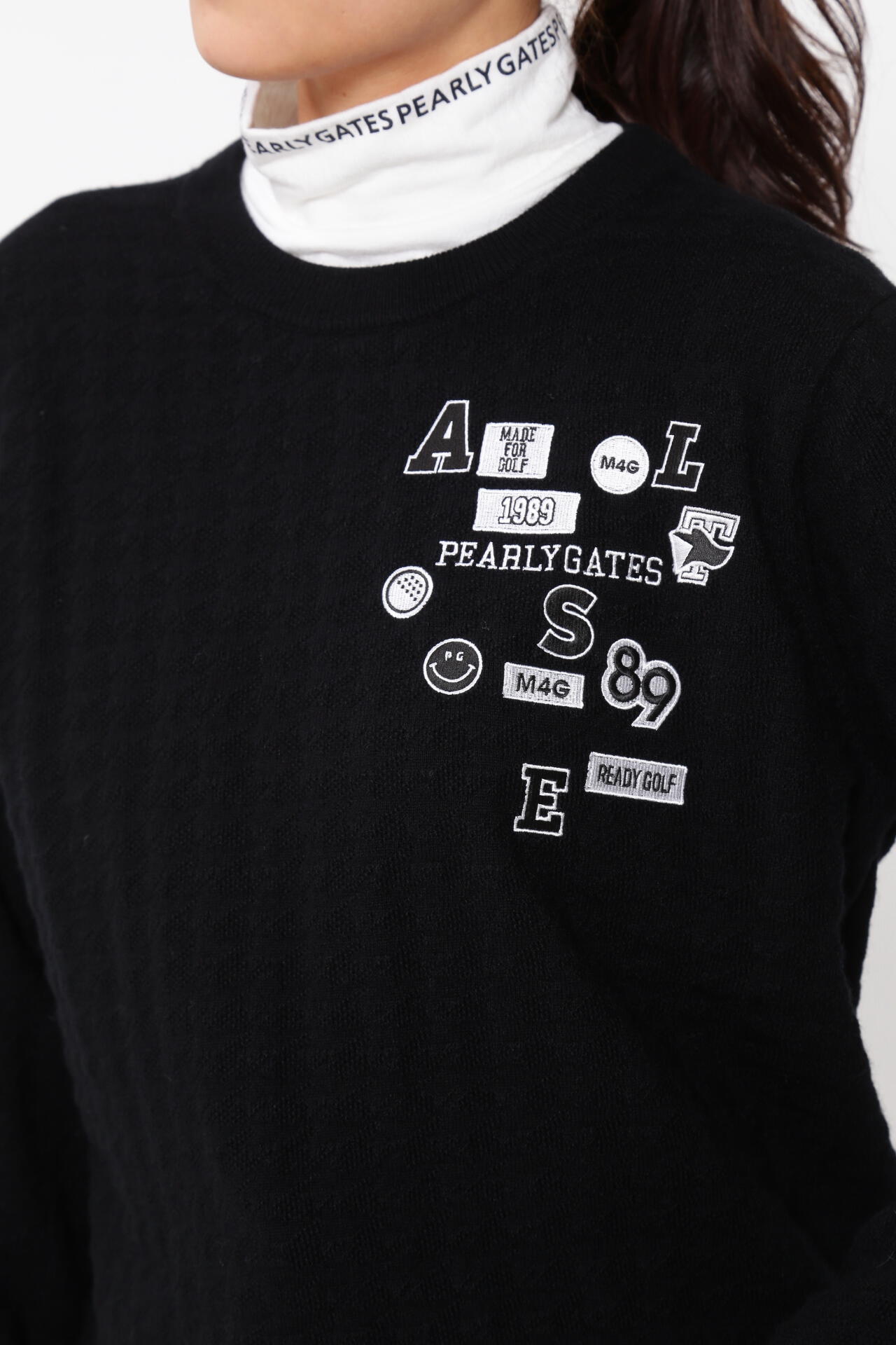 【オンライン限定アイテム】千鳥柄×DiAPLEX クルーネックニットプルオーバー