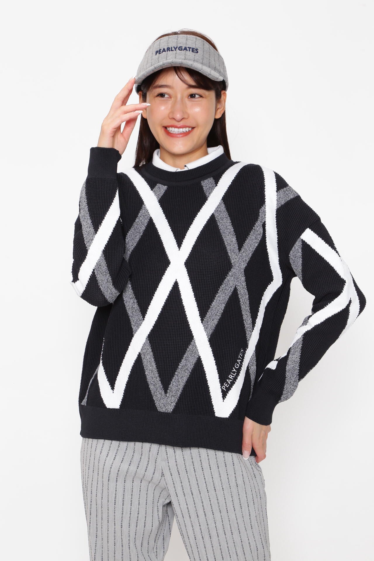 ECOLOLYクルーネックニットプルオーバー <NEWアーガイル>