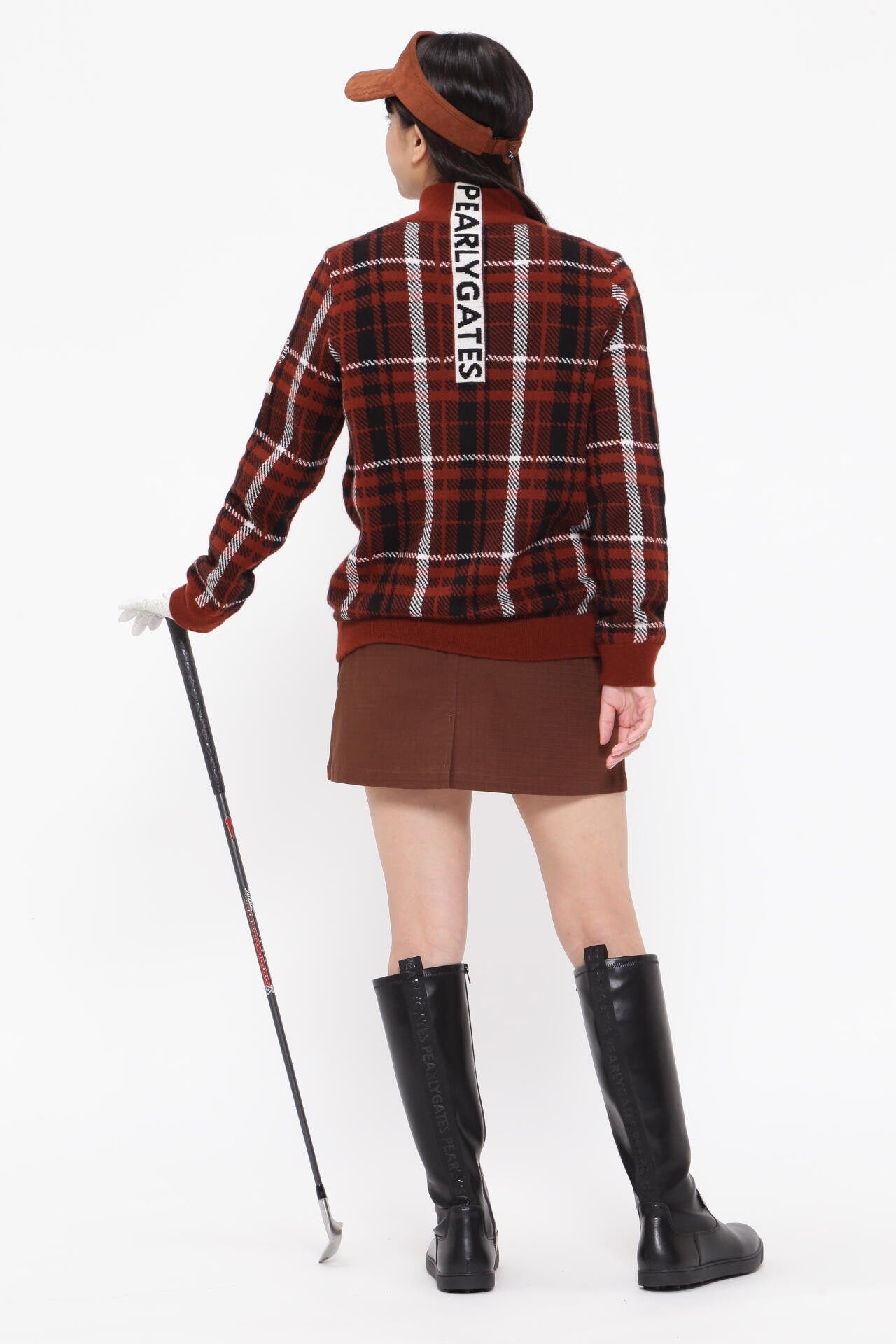 カシミヤ天竺 フルジップニットジャケット <CHECKシリーズ>