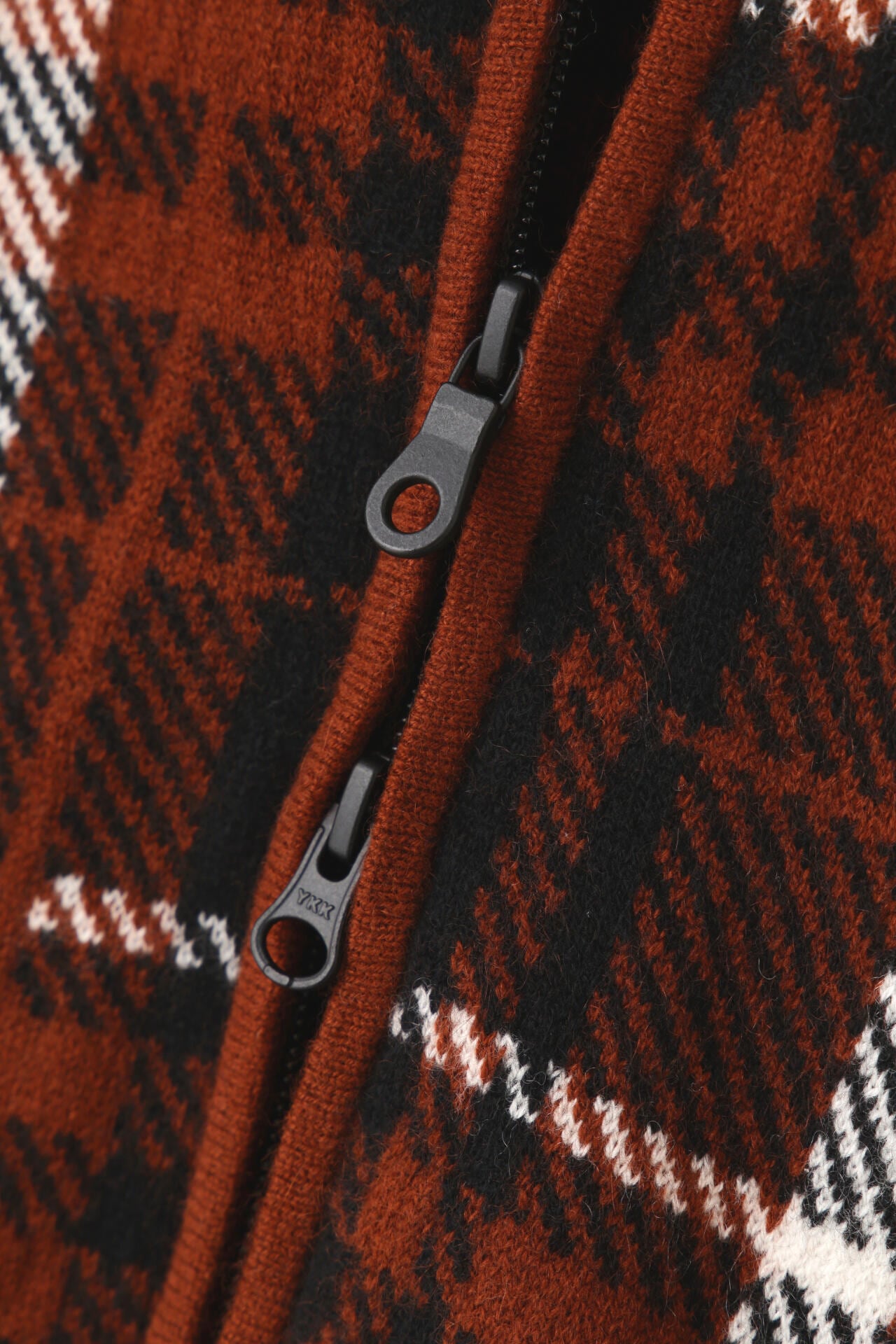 カシミヤ天竺 フルジップニットジャケット <CHECKシリーズ>